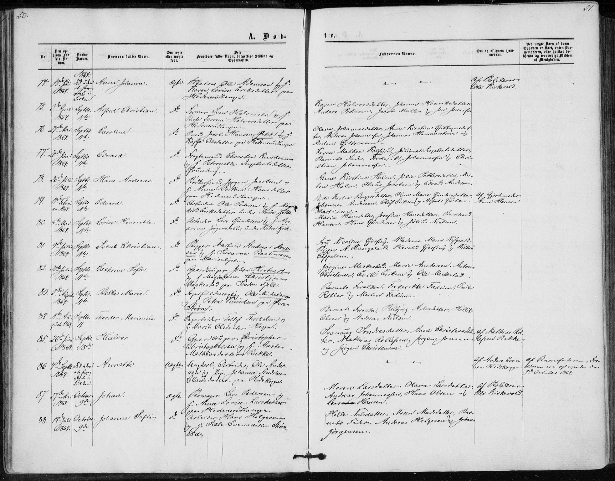 Skoger kirkebøker, AV/SAKO-A-59/F/Fa/L0004: Parish register (official) no. I 4, 1862-1872, p. 50-51