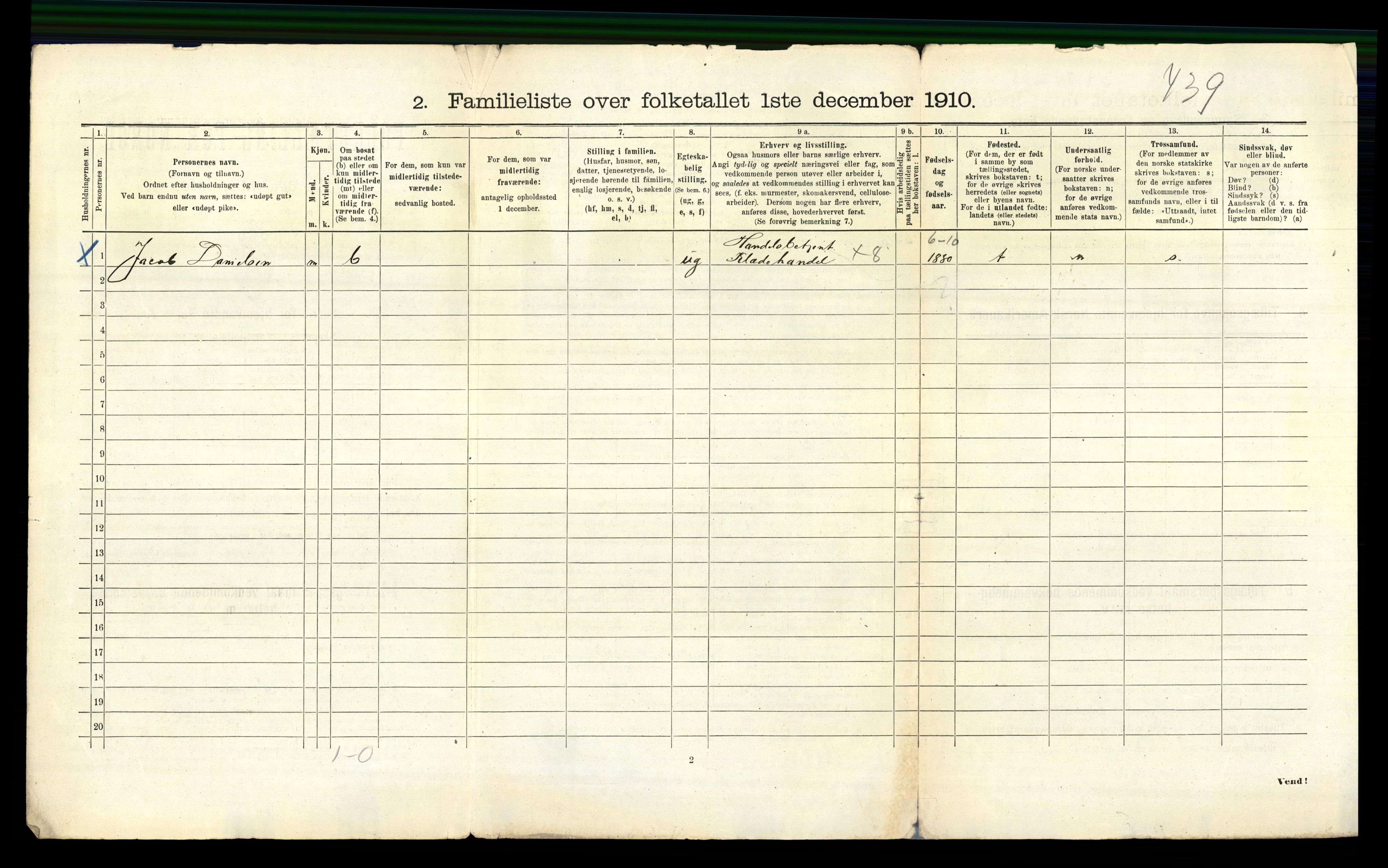 RA, 1910 census for Bergen, 1910, p. 40532