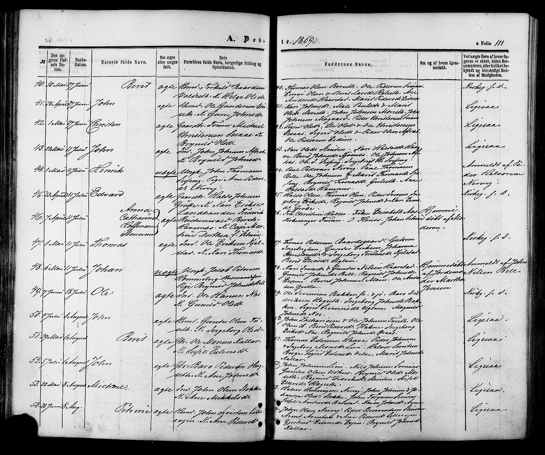 Ministerialprotokoller, klokkerbøker og fødselsregistre - Sør-Trøndelag, AV/SAT-A-1456/695/L1147: Parish register (official) no. 695A07, 1860-1877, p. 111