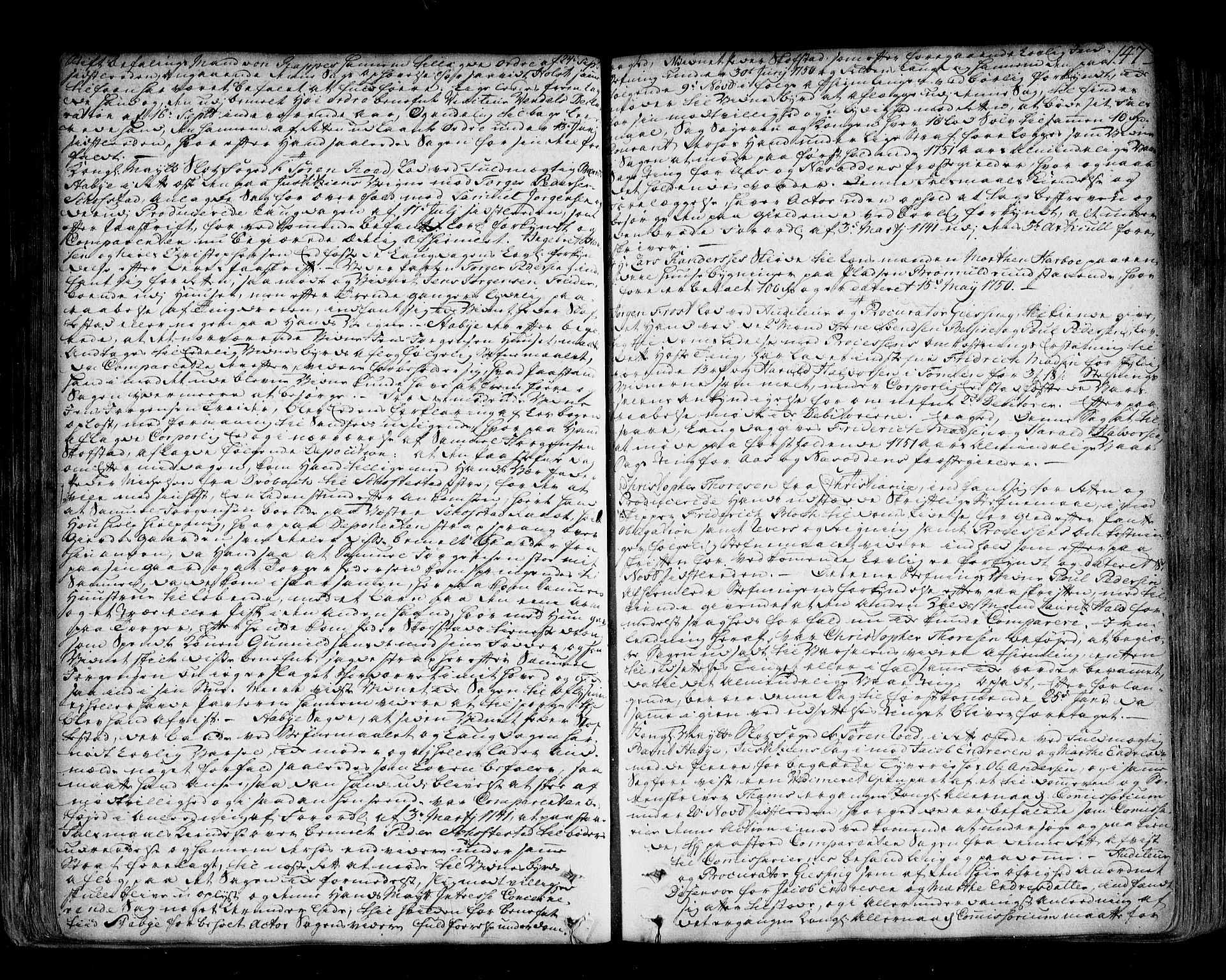 Follo sorenskriveri, SAO/A-10274/F/Fb/Fba/L0039: Tingbok, 1748-1755, p. 146b-147a