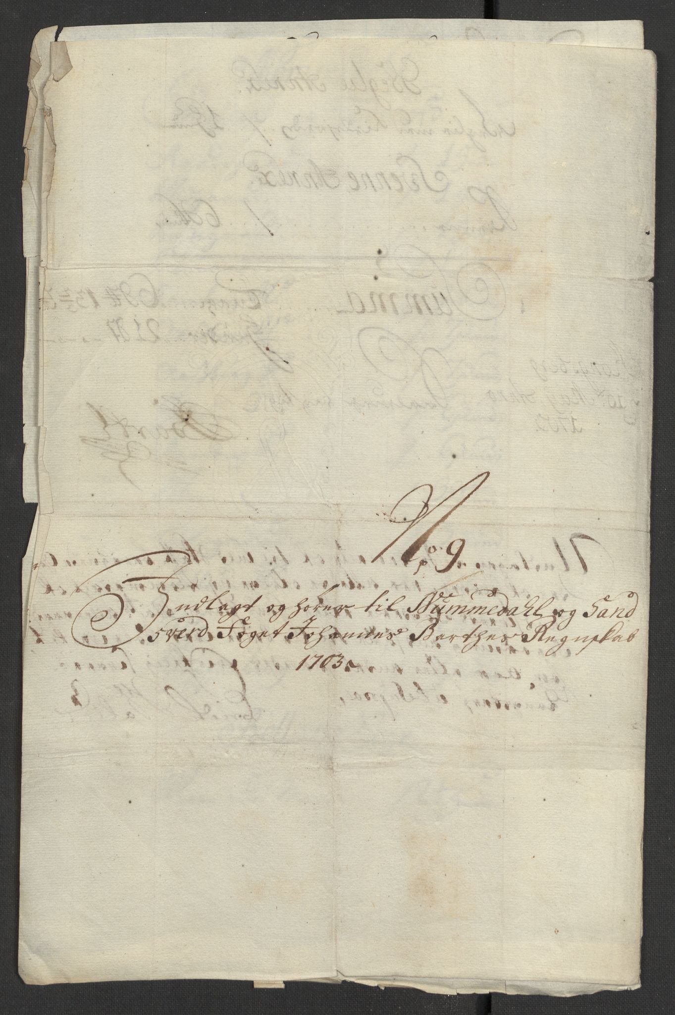 Rentekammeret inntil 1814, Reviderte regnskaper, Fogderegnskap, RA/EA-4092/R24/L1581: Fogderegnskap Numedal og Sandsvær, 1703, p. 204