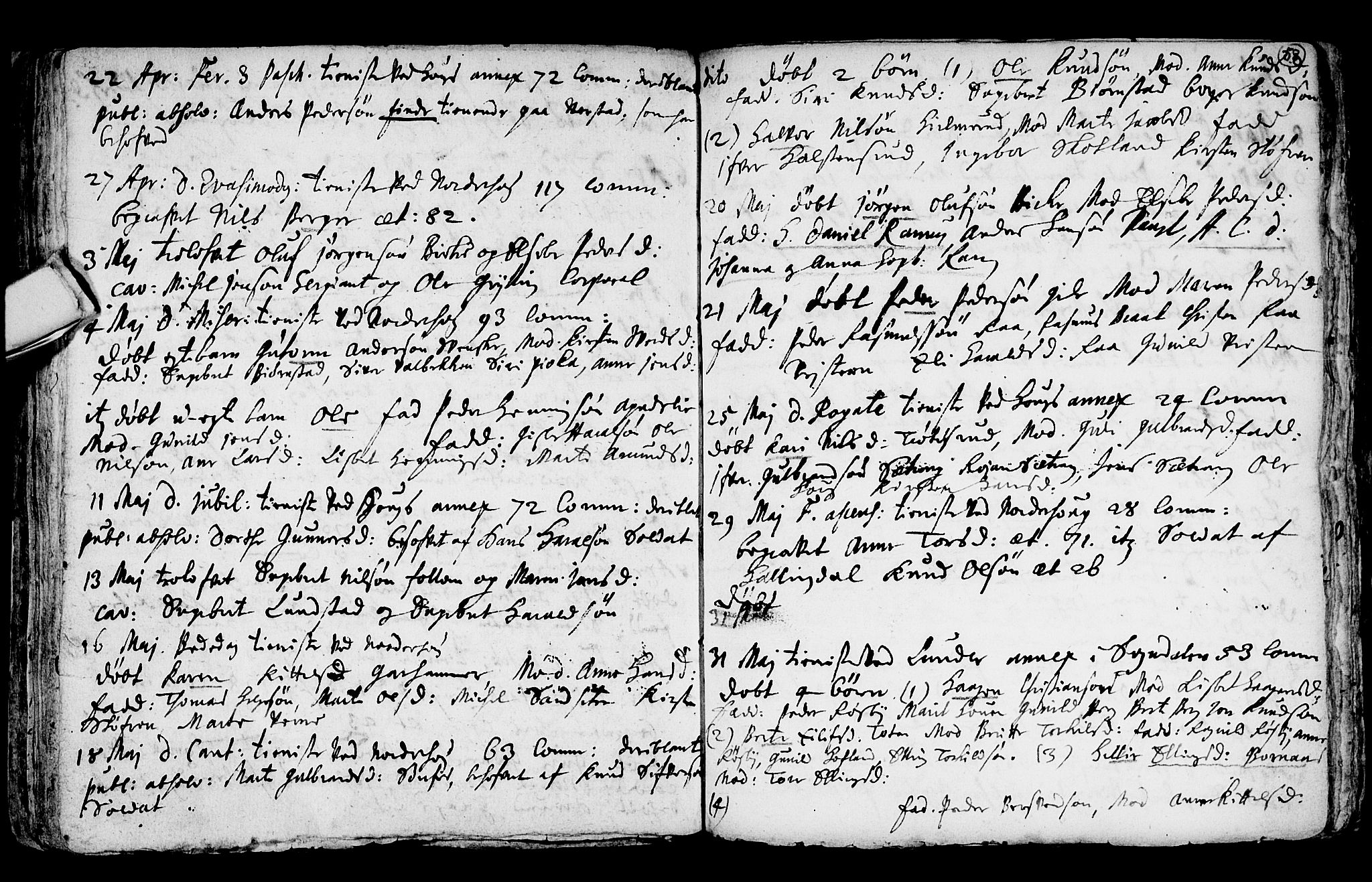 Norderhov kirkebøker, AV/SAKO-A-237/F/Fa/L0001: Parish register (official) no. 1, 1704-1716, p. 58