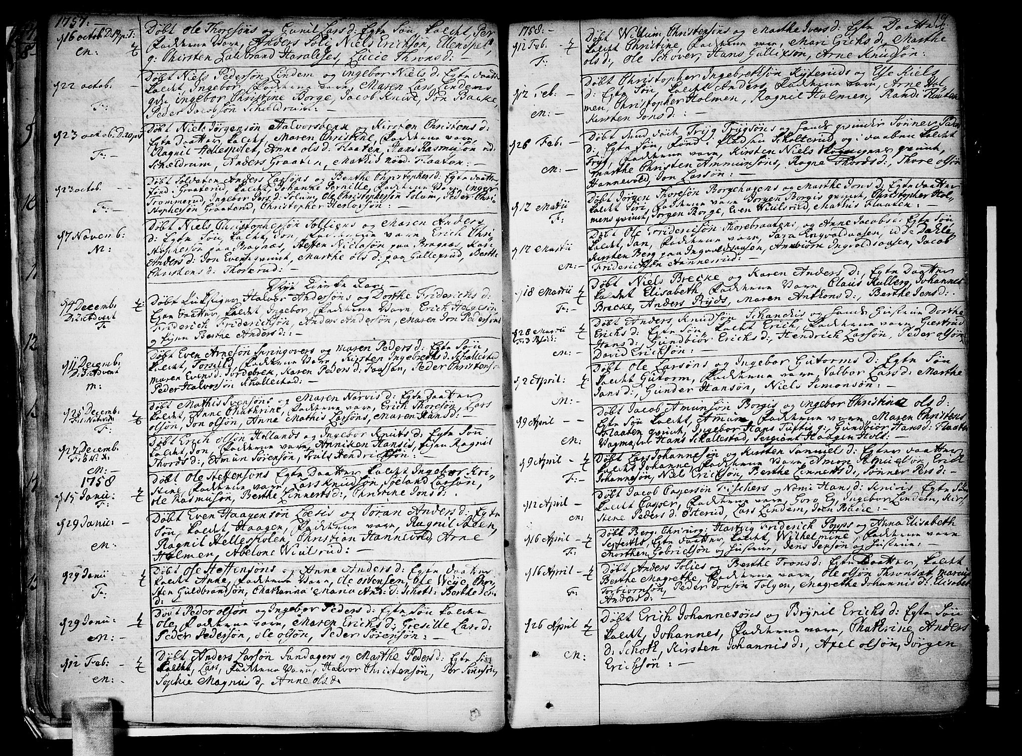 Skoger kirkebøker, SAKO/A-59/F/Fa/L0001: Parish register (official) no. I 1, 1746-1814, p. 19