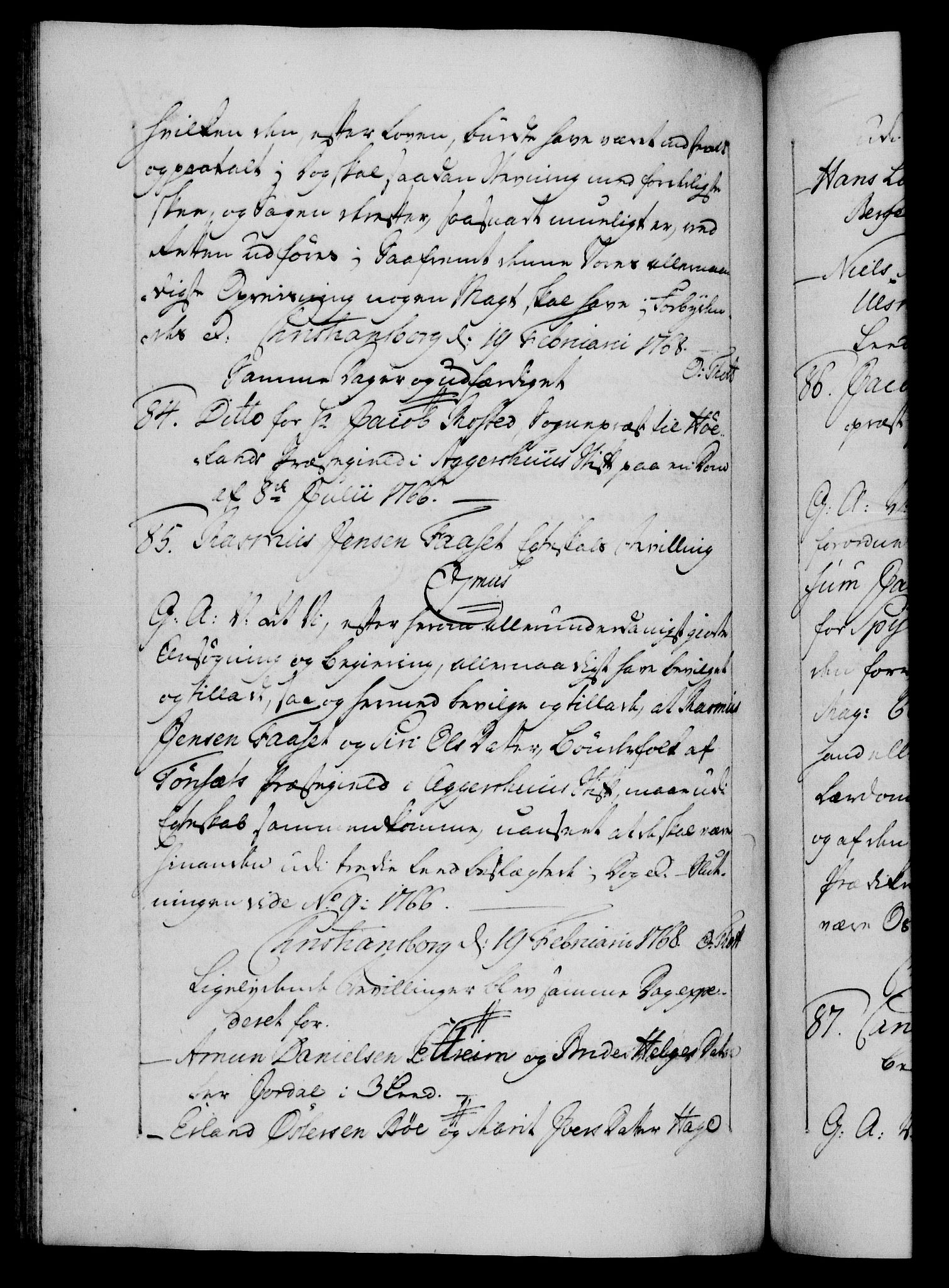 Danske Kanselli 1572-1799, AV/RA-EA-3023/F/Fc/Fca/Fcaa/L0043: Norske registre, 1766-1768, p. 551b