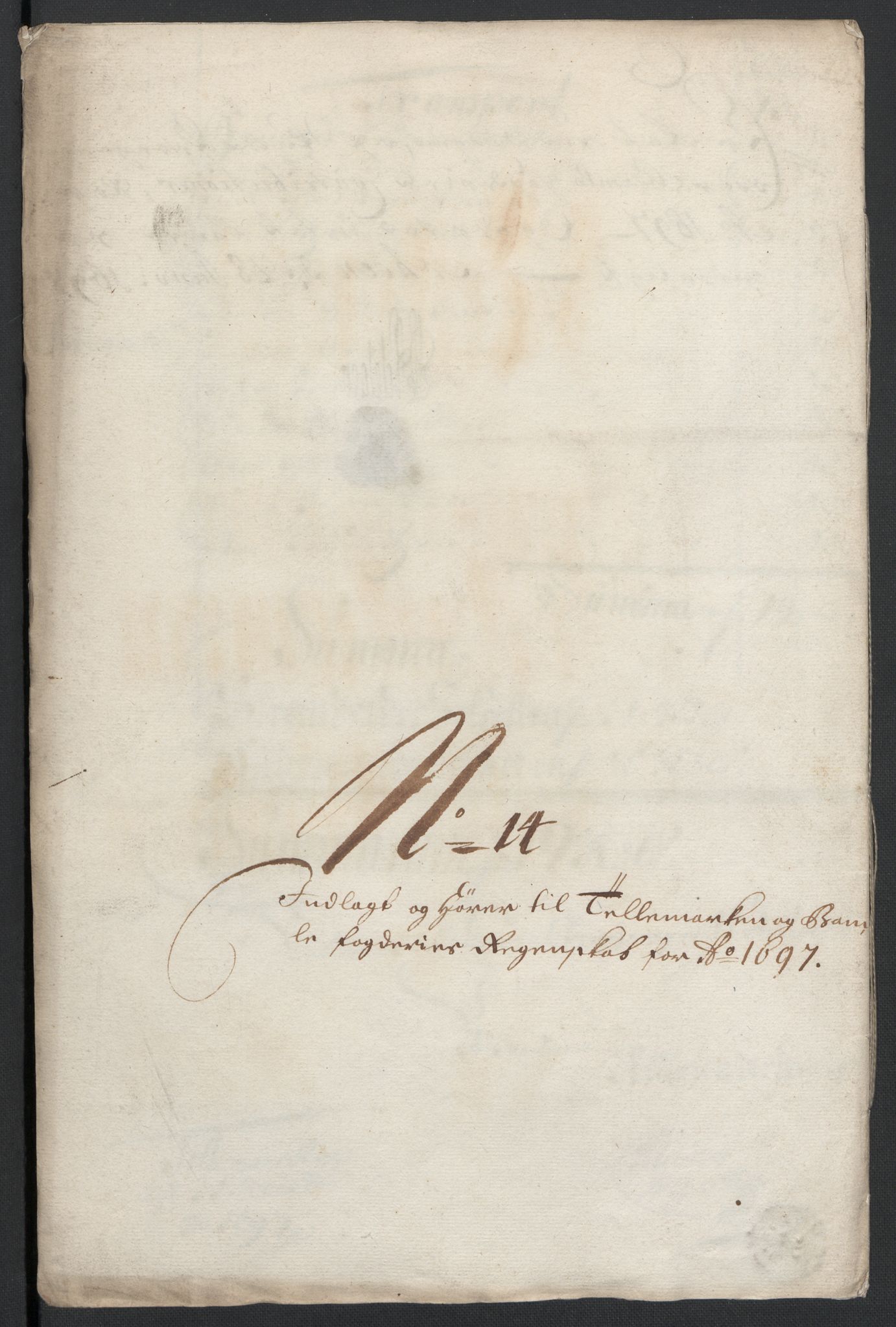 Rentekammeret inntil 1814, Reviderte regnskaper, Fogderegnskap, RA/EA-4092/R36/L2097: Fogderegnskap Øvre og Nedre Telemark og Bamble, 1697, p. 152