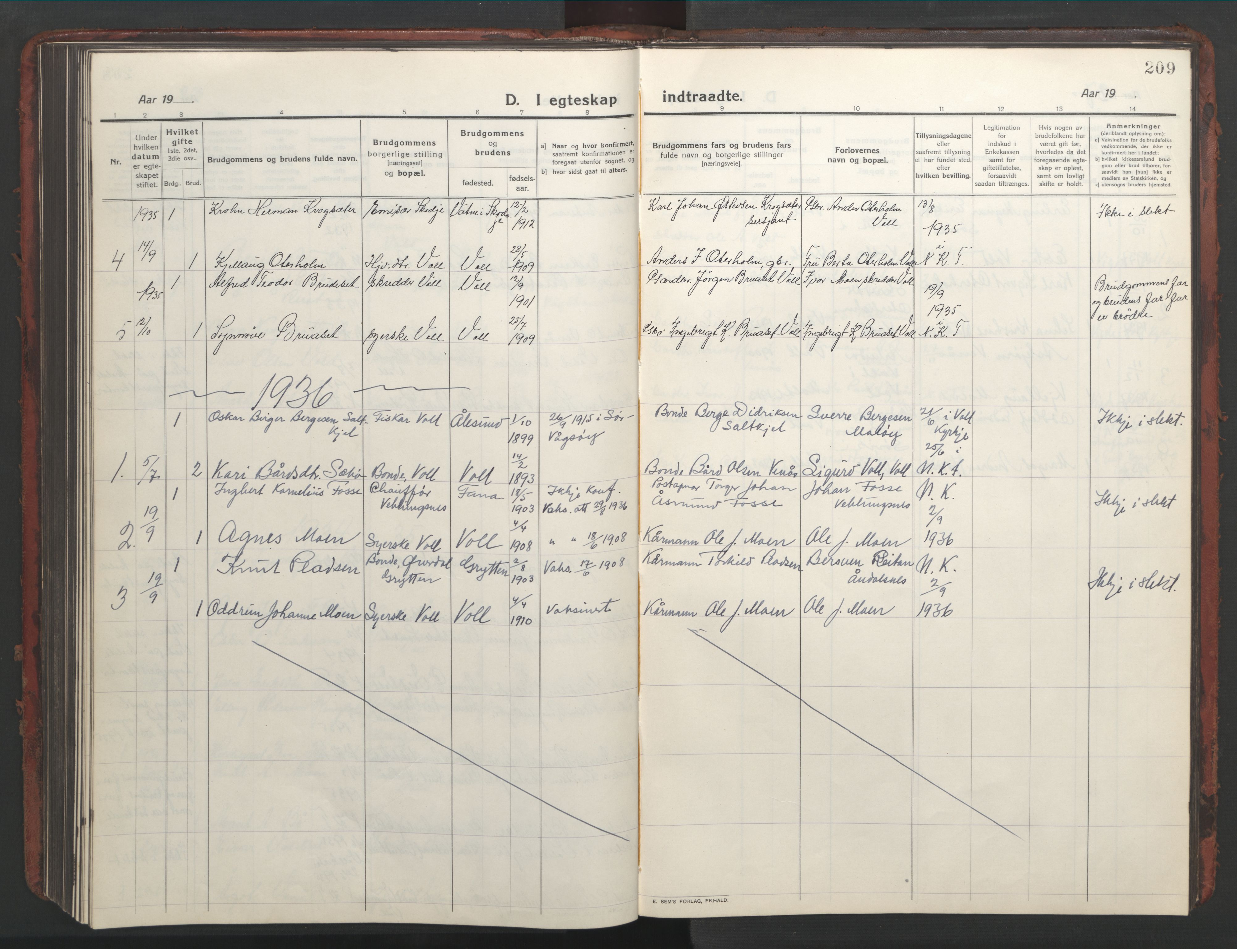 Ministerialprotokoller, klokkerbøker og fødselsregistre - Møre og Romsdal, AV/SAT-A-1454/543/L0565: Parish register (copy) no. 543C03, 1916-1955, p. 209