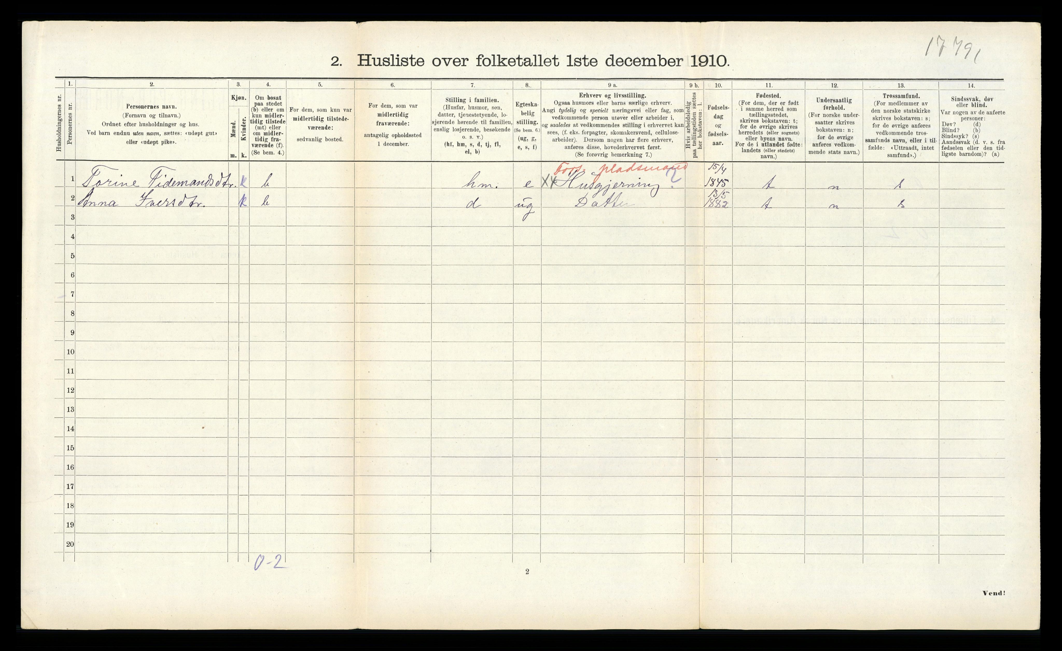 RA, 1910 census for Aukra, 1910, p. 311