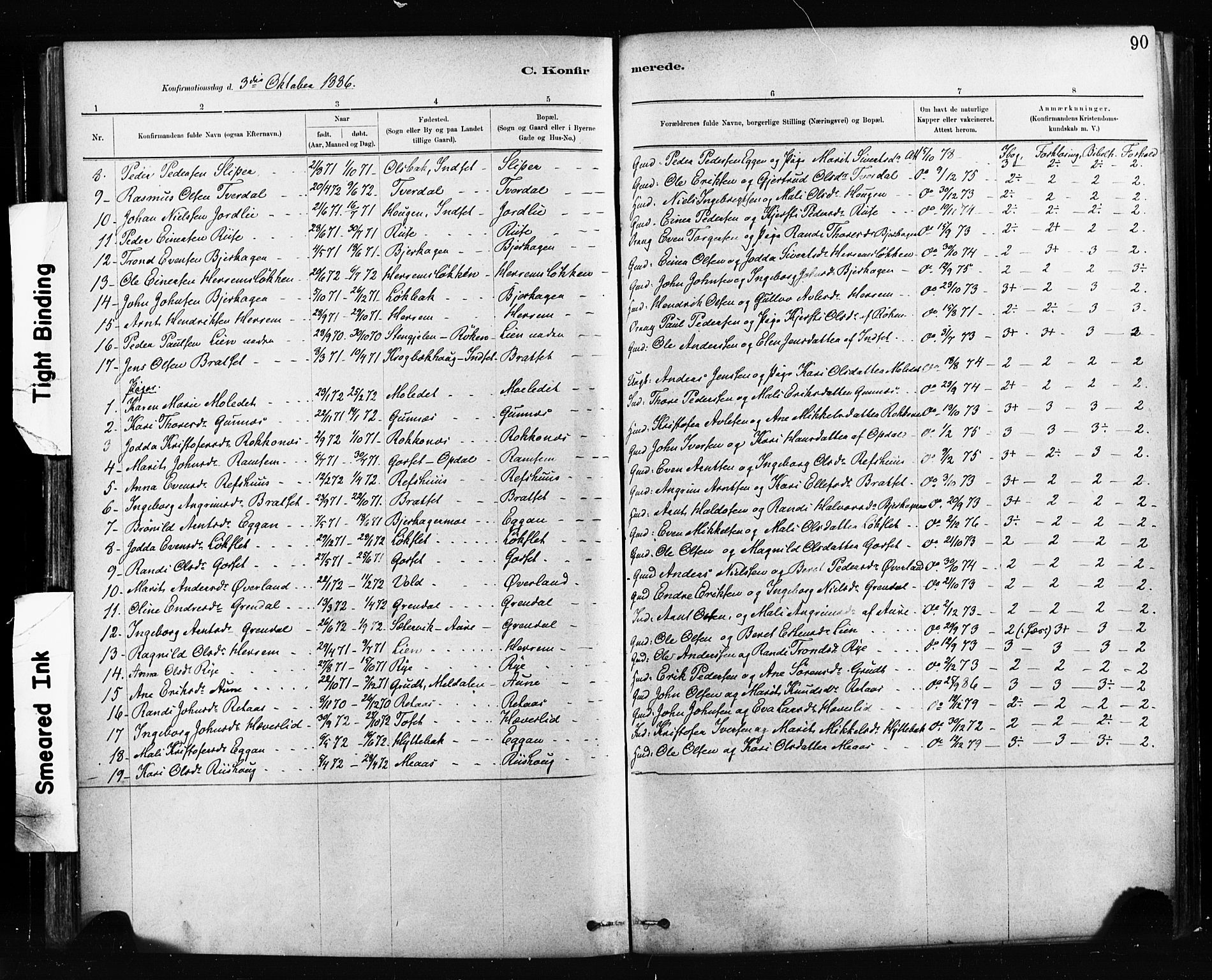 Ministerialprotokoller, klokkerbøker og fødselsregistre - Sør-Trøndelag, SAT/A-1456/674/L0871: Parish register (official) no. 674A03, 1880-1896, p. 90
