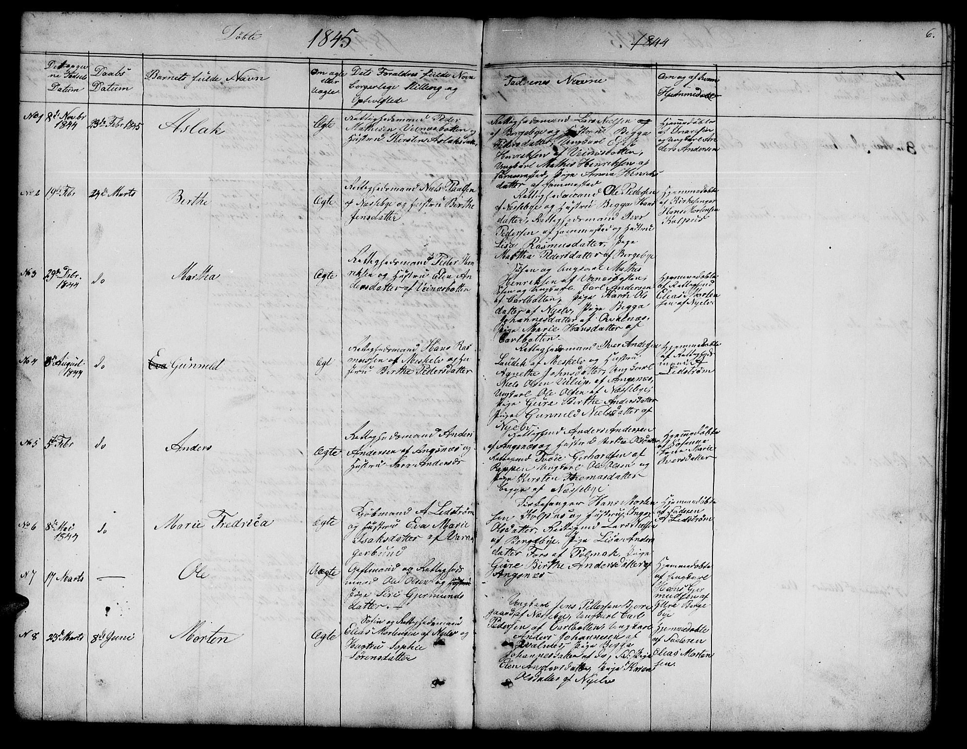 Nesseby sokneprestkontor, SATØ/S-1330/H/Hb/L0001klokker: Parish register (copy) no. 1, 1844-1861, p. 6
