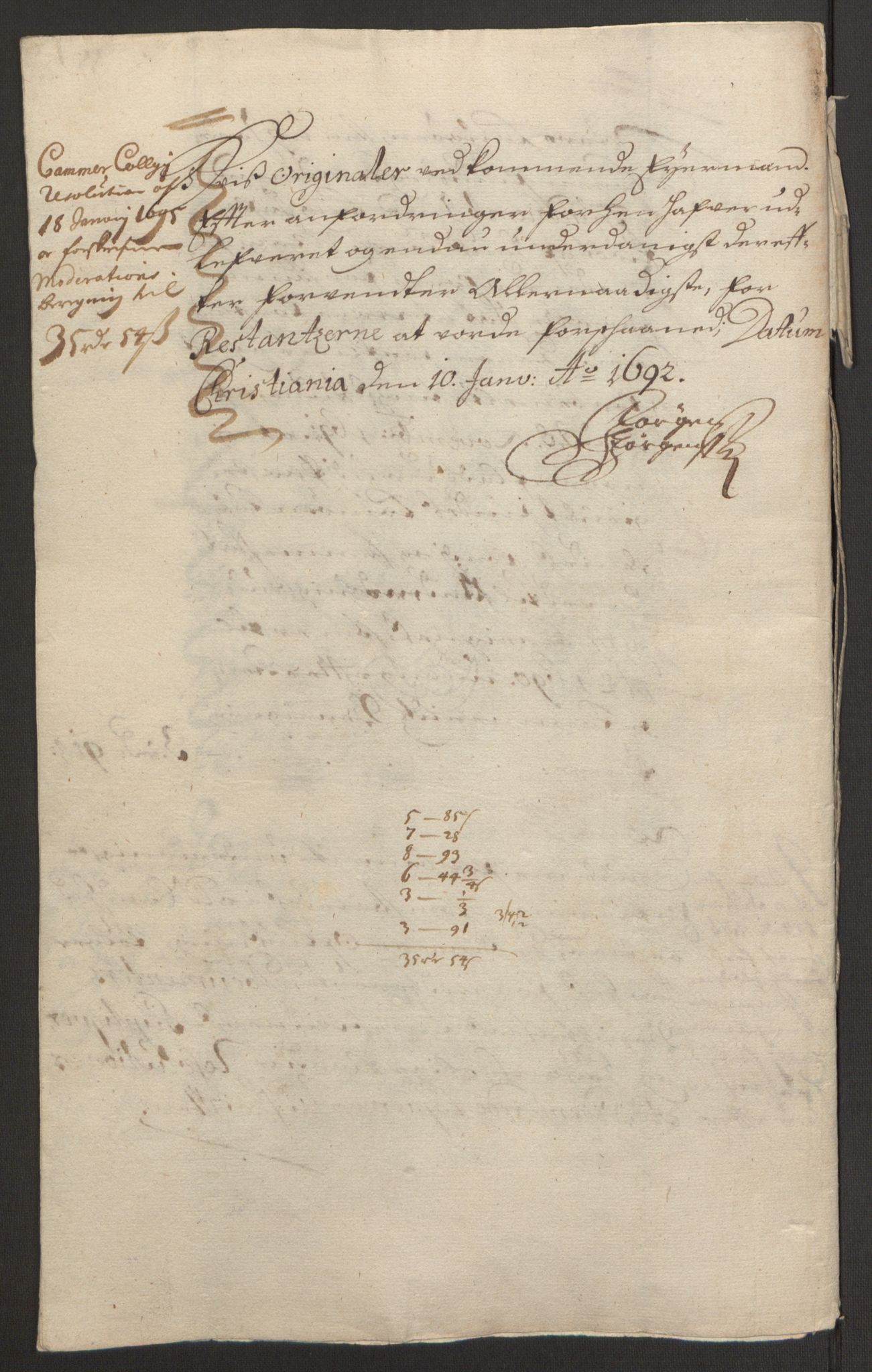 Rentekammeret inntil 1814, Reviderte regnskaper, Fogderegnskap, AV/RA-EA-4092/R13/L0830: Fogderegnskap Solør, Odal og Østerdal, 1692, p. 447