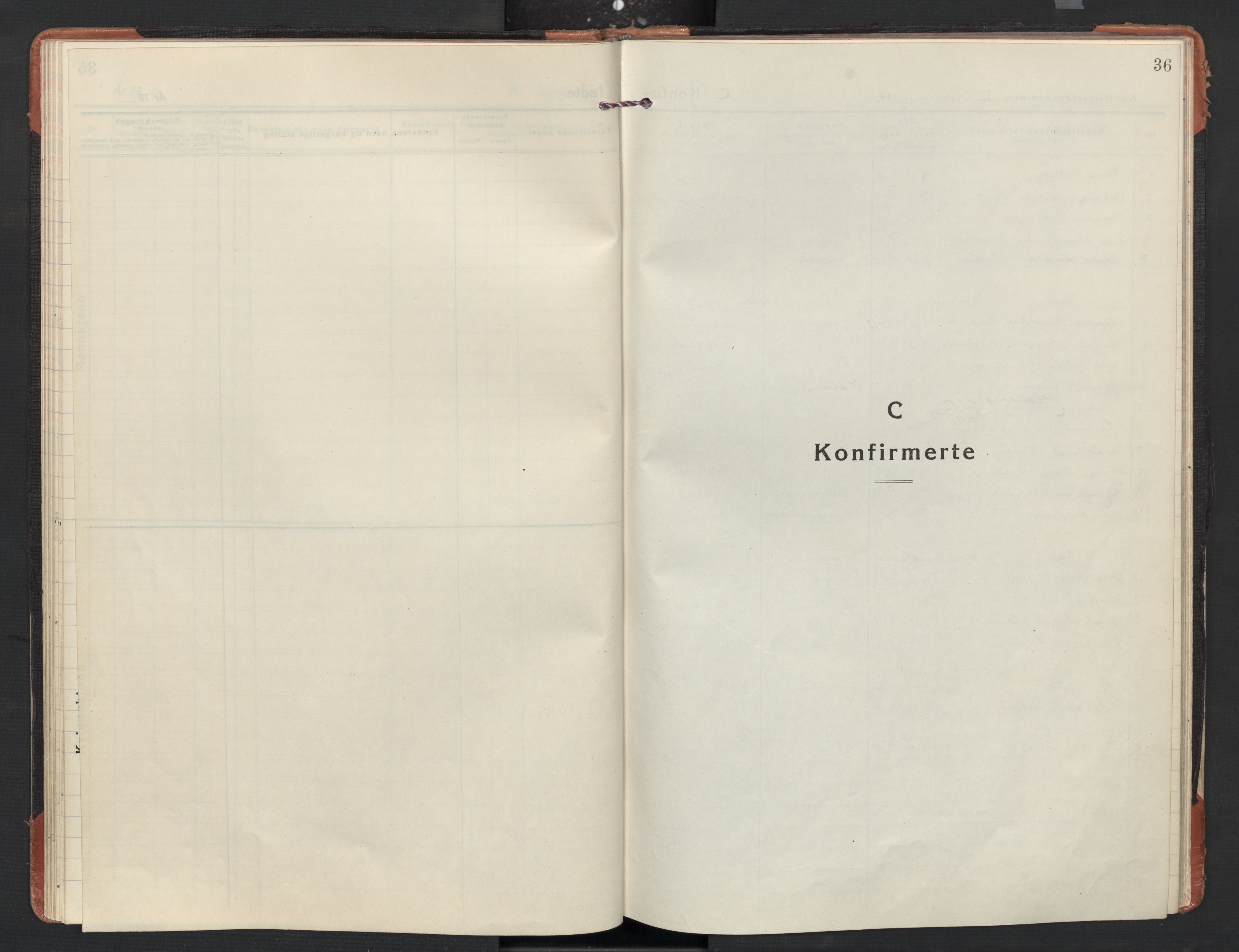 Skjeberg prestekontor Kirkebøker, SAO/A-10923/F/Fc/L0004: Parish register (official) no. III 4, 1927-1958, p. 36