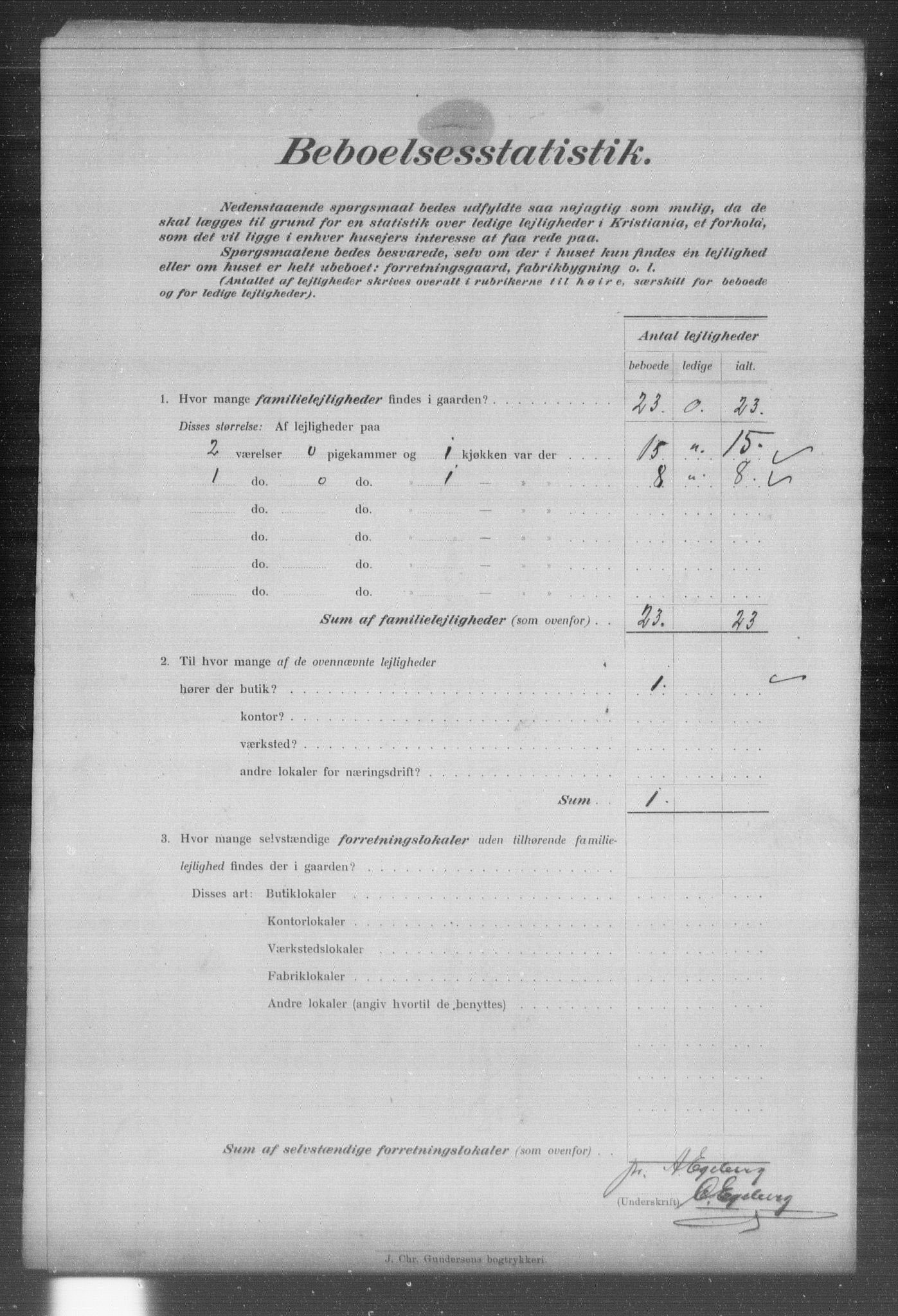 OBA, Municipal Census 1903 for Kristiania, 1903, p. 23474