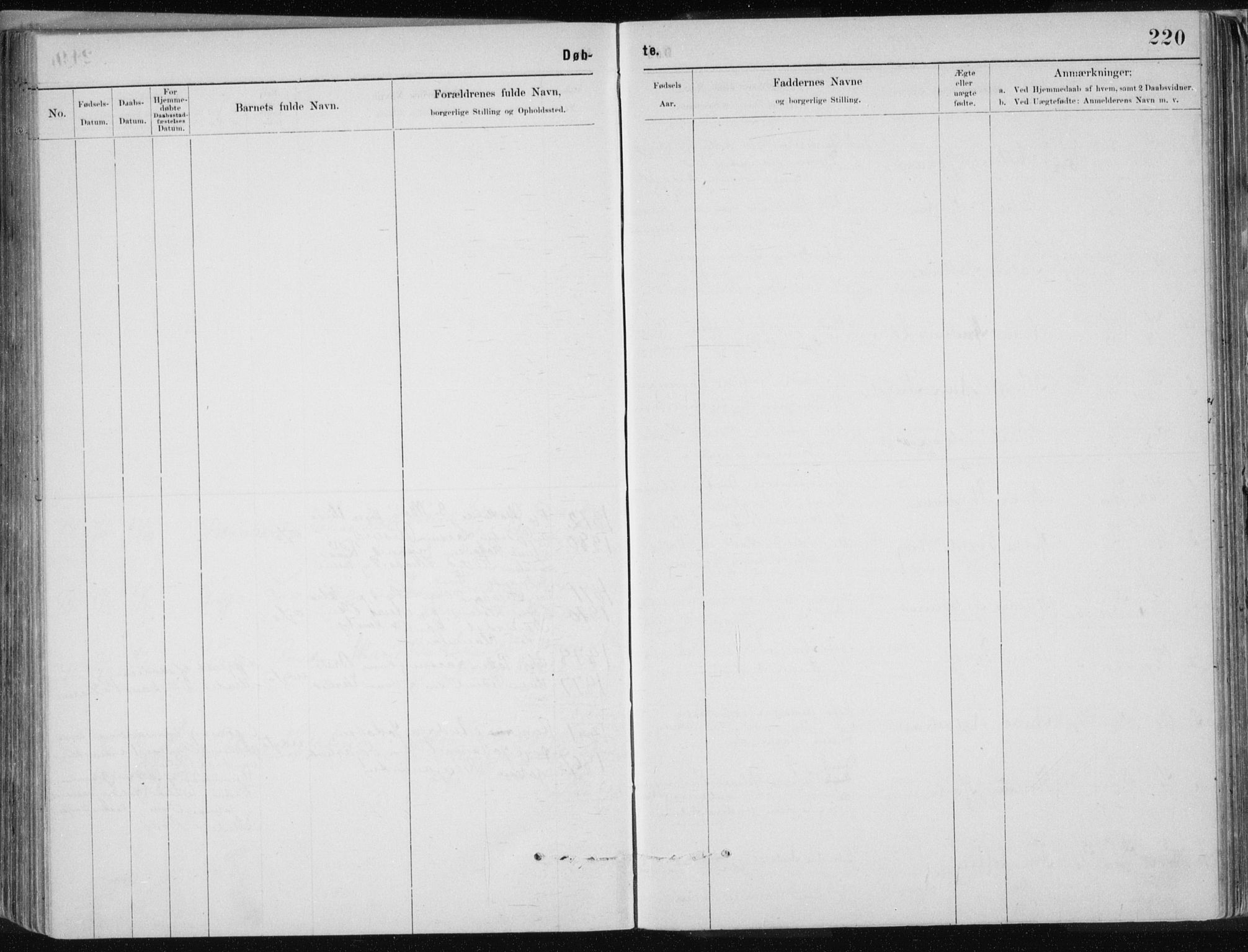 Ministerialprotokoller, klokkerbøker og fødselsregistre - Nordland, SAT/A-1459/843/L0636: Parish register (copy) no. 843C05, 1884-1909, p. 220
