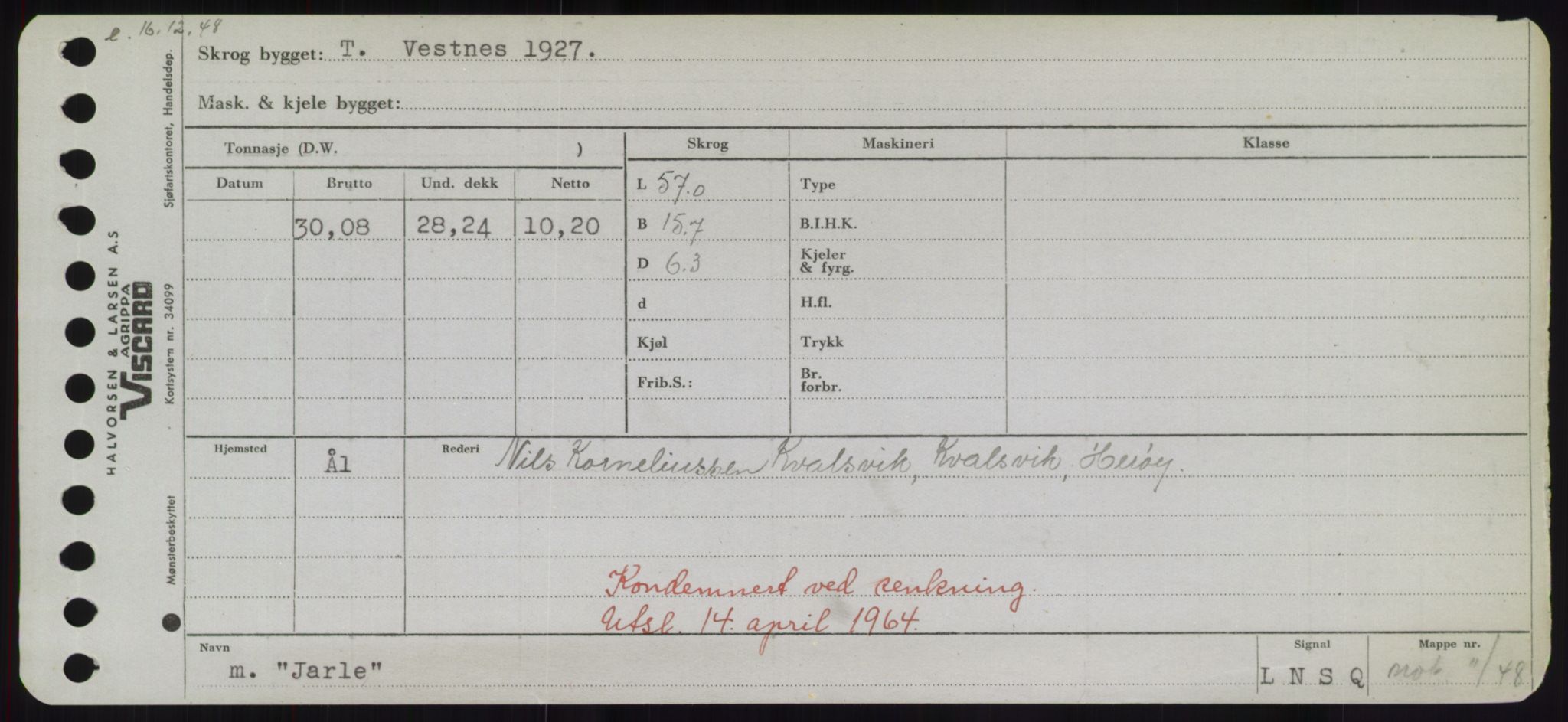 Sjøfartsdirektoratet med forløpere, Skipsmålingen, RA/S-1627/H/Hd/L0019: Fartøy, J, p. 243