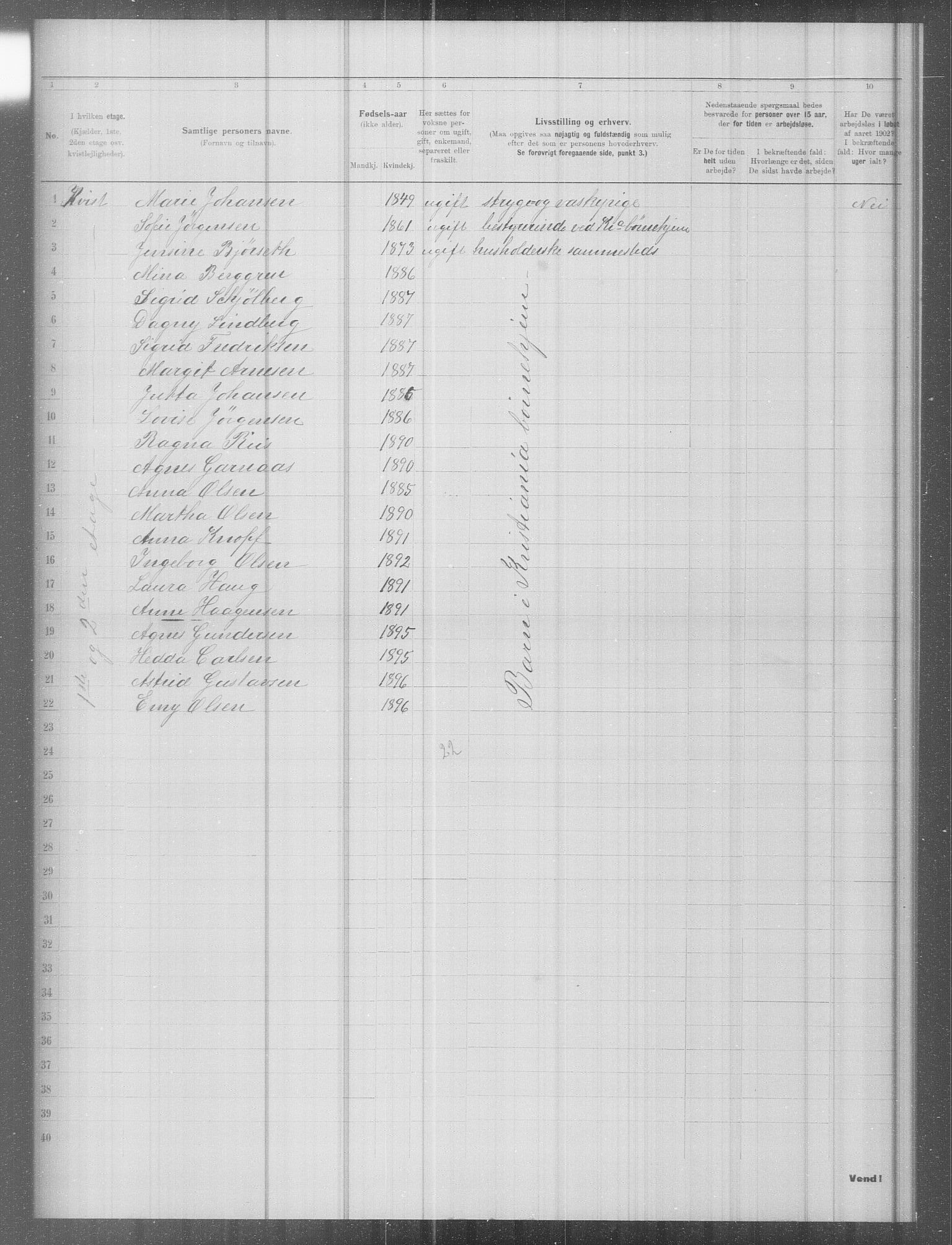 OBA, Municipal Census 1902 for Kristiania, 1902, p. 8477