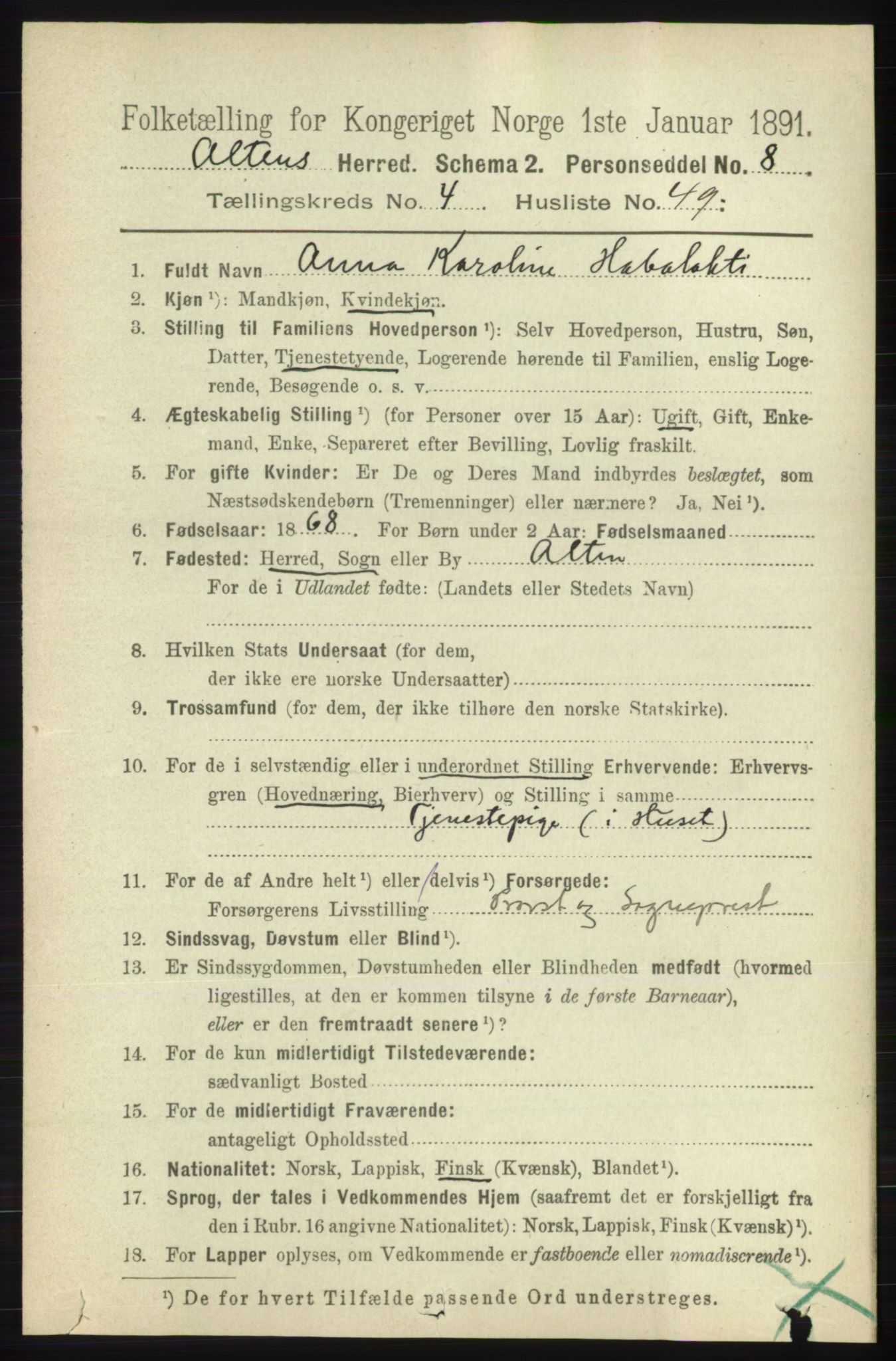 RA, 1891 census for 2012 Alta, 1891, p. 1616