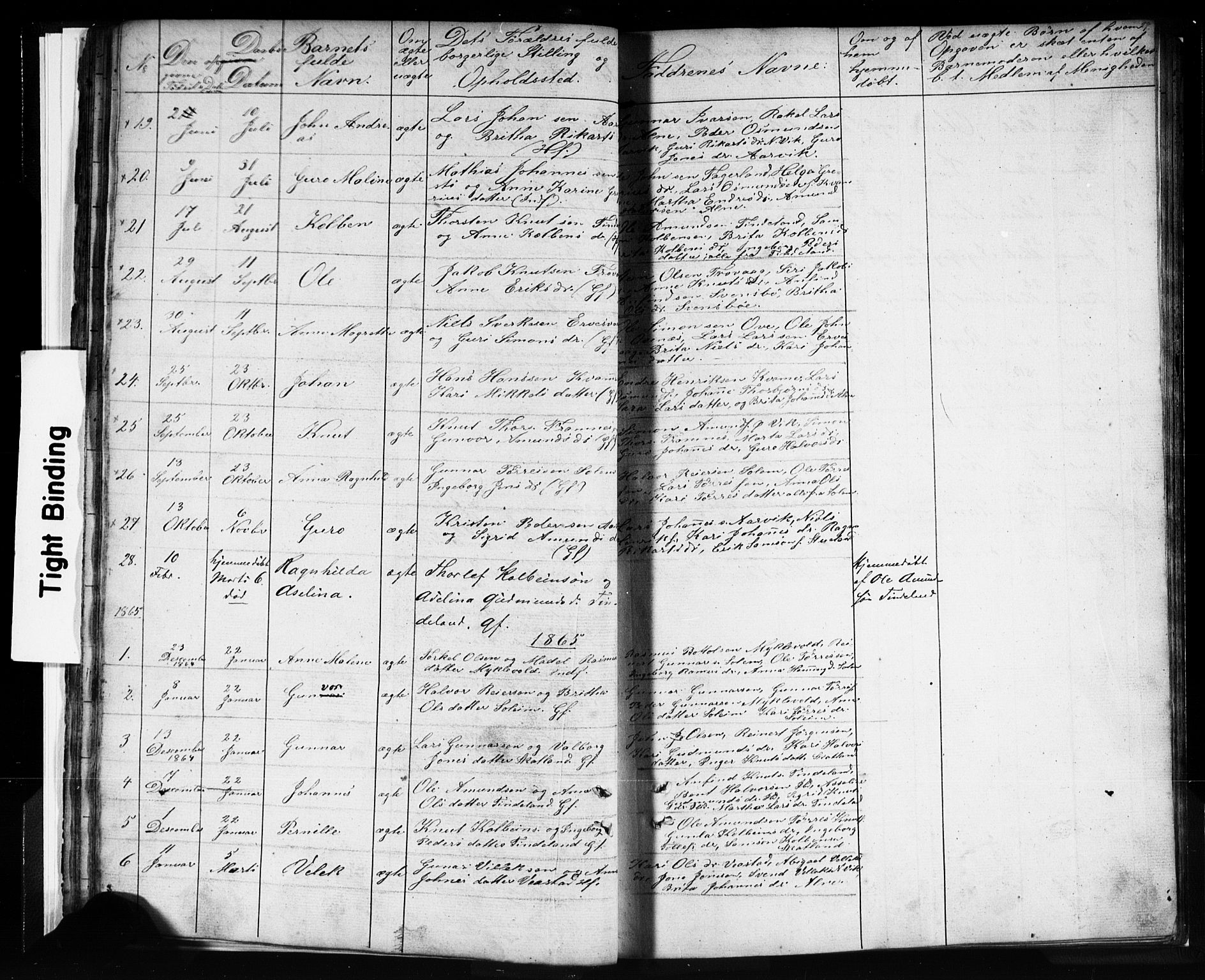 Sveio Sokneprestembete, SAB/A-78501/H/Hab: Parish register (copy) no. C 1, 1851-1865, p. 27