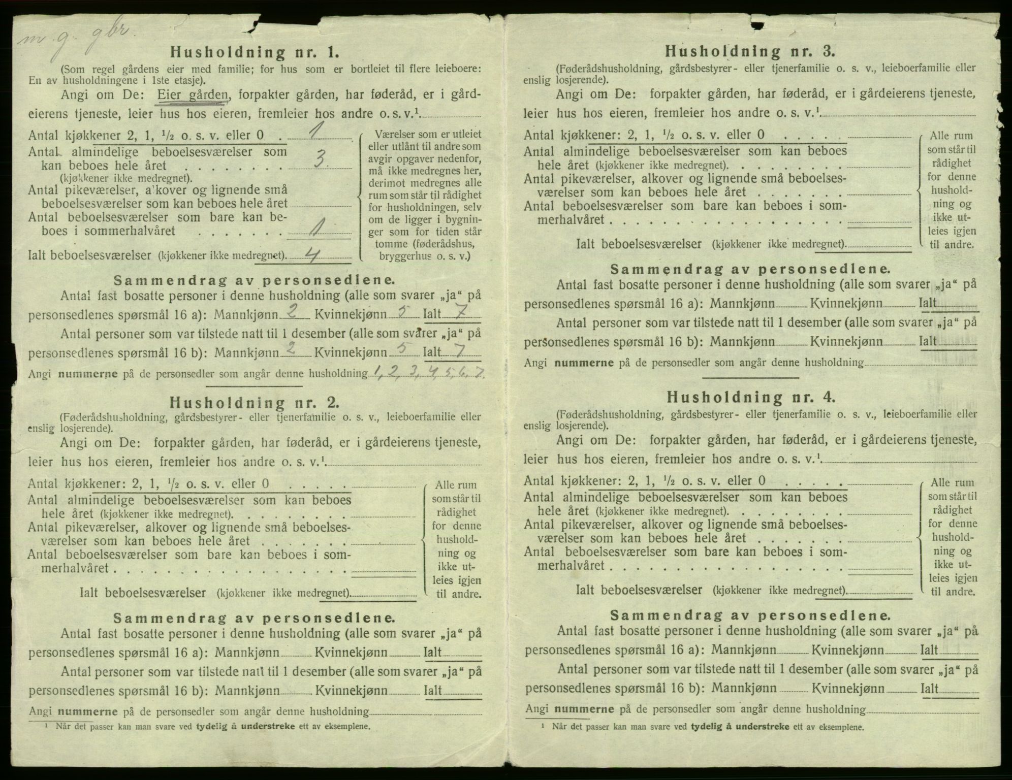 SAB, 1920 census for Fana, 1920, p. 525