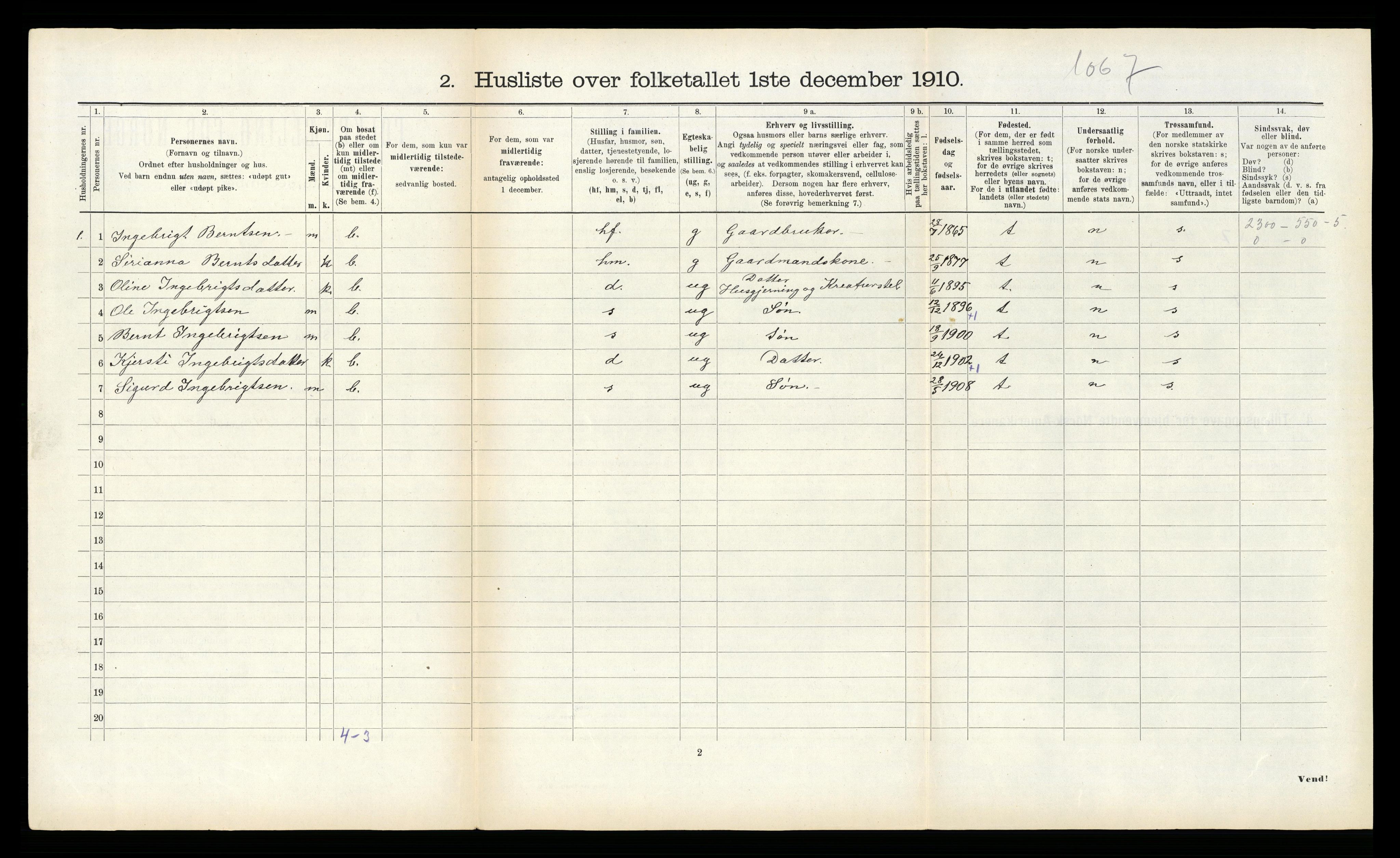 RA, 1910 census for Soknedal, 1910, p. 326