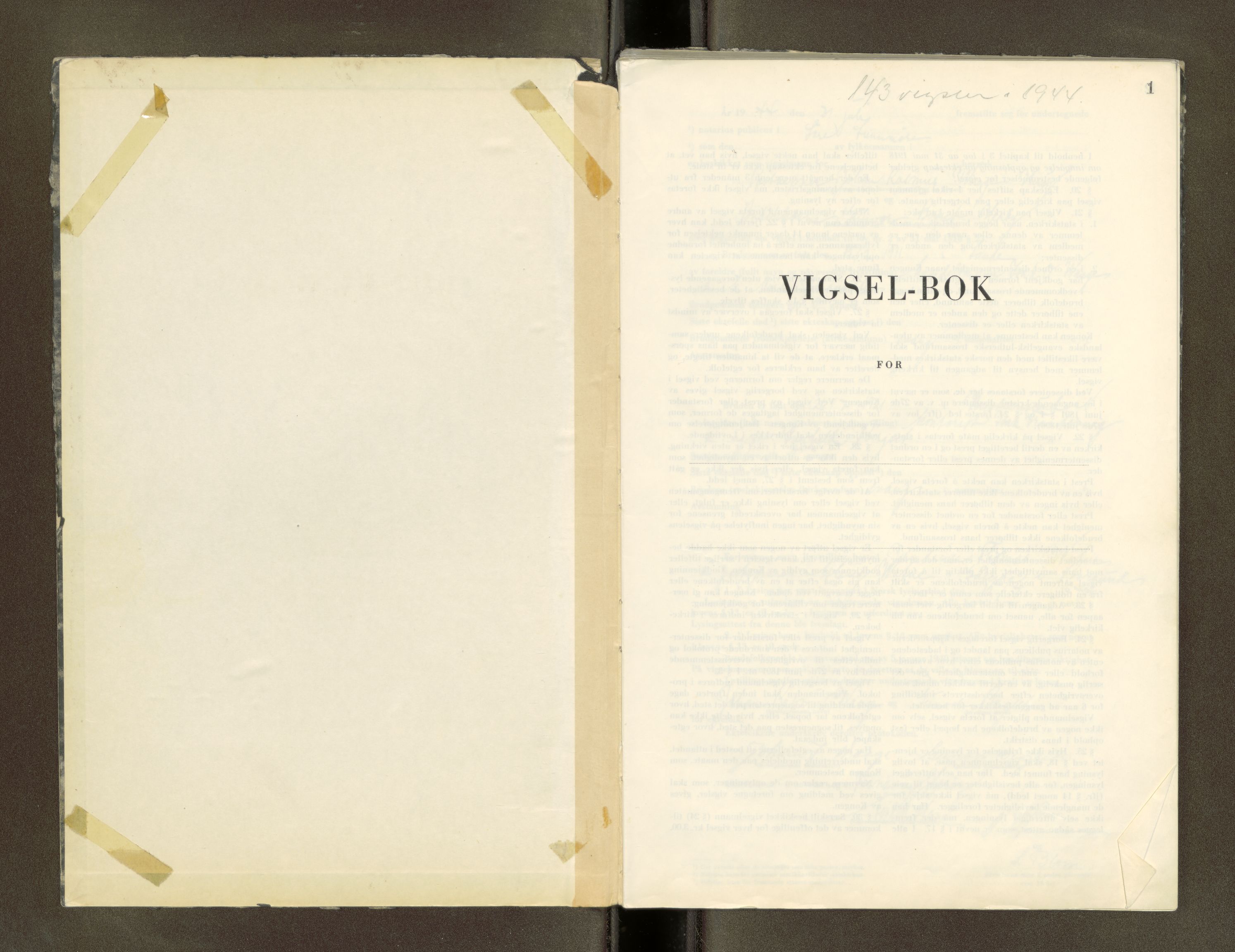 Søre Sunnmøre sorenskriveri, AV/SAT-A-4122/1/6/6D/L0003: Vigselsbok, 1944-1966, p. 1