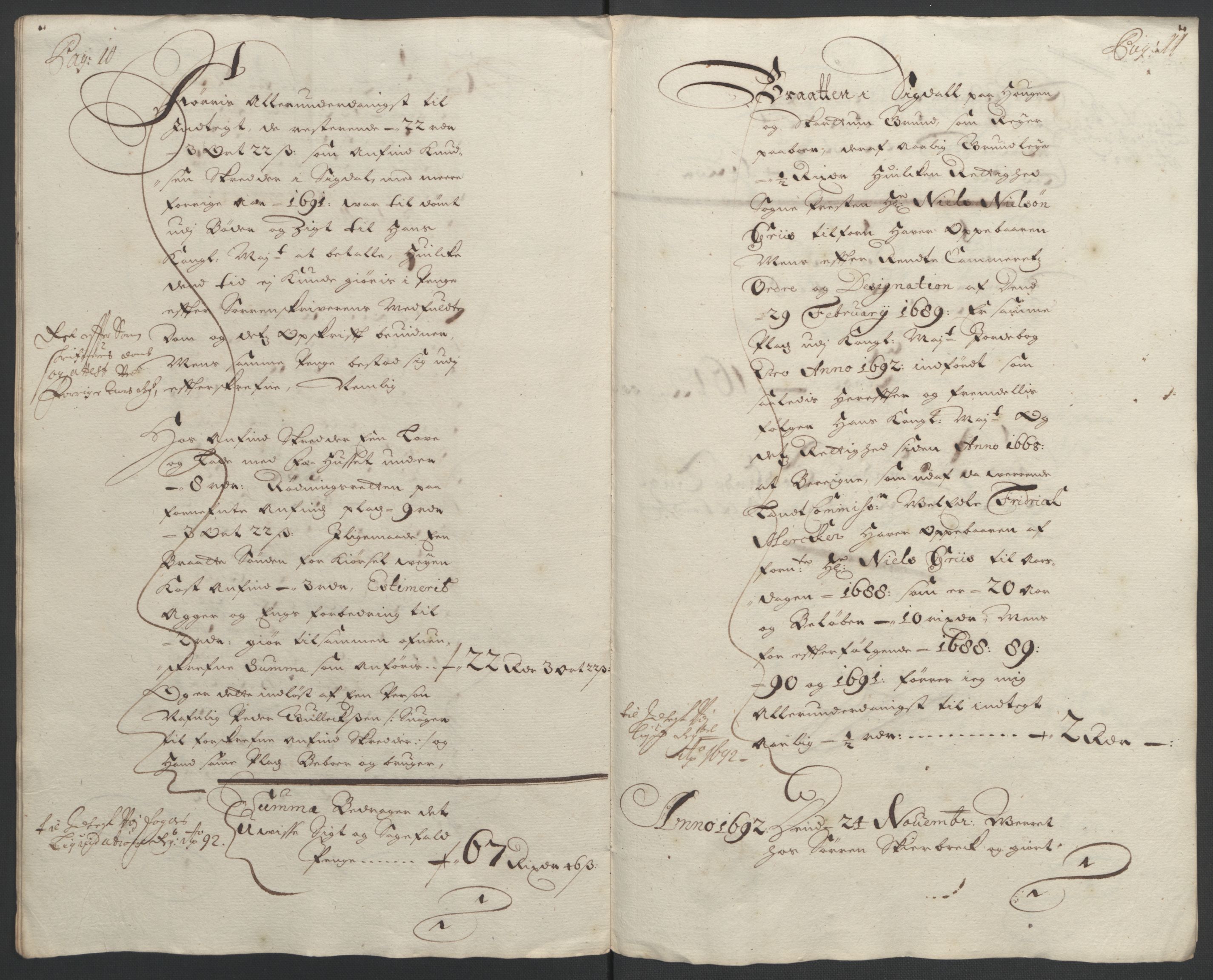 Rentekammeret inntil 1814, Reviderte regnskaper, Fogderegnskap, AV/RA-EA-4092/R25/L1681: Fogderegnskap Buskerud, 1691-1692, p. 343