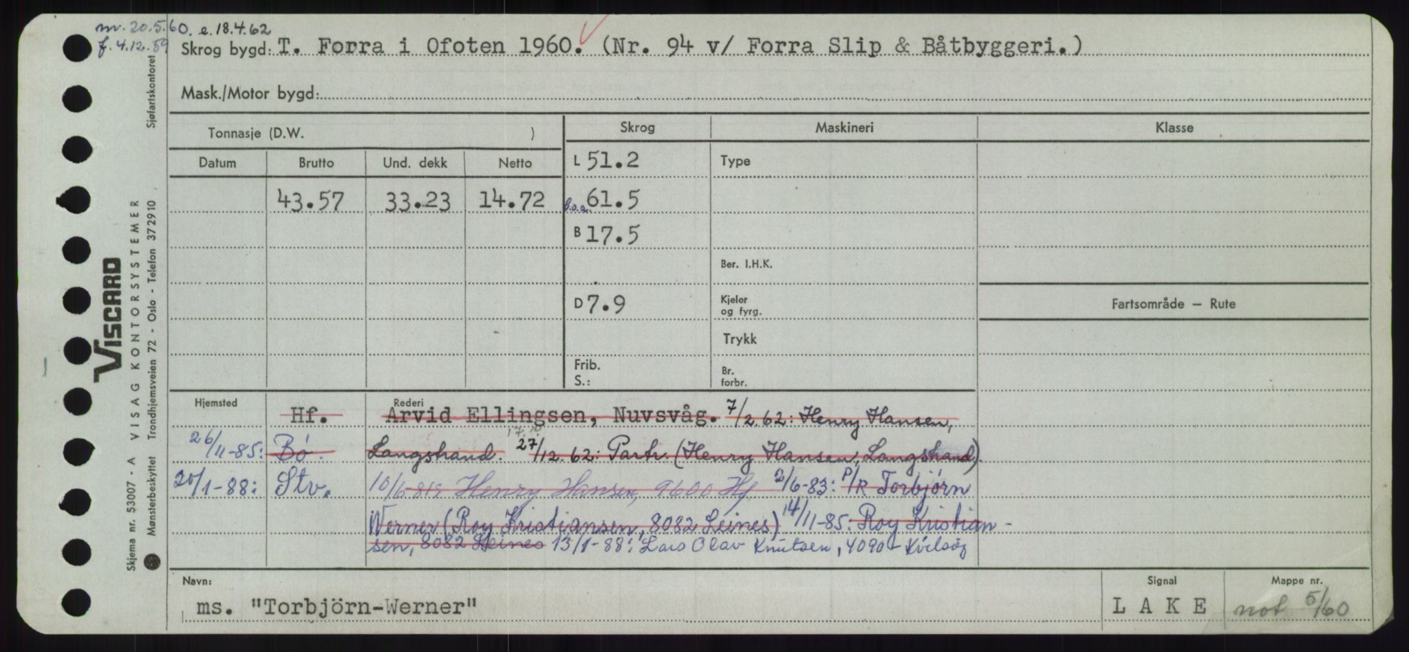 Sjøfartsdirektoratet med forløpere, Skipsmålingen, AV/RA-S-1627/H/Hd/L0039: Fartøy, Ti-Tø, p. 261