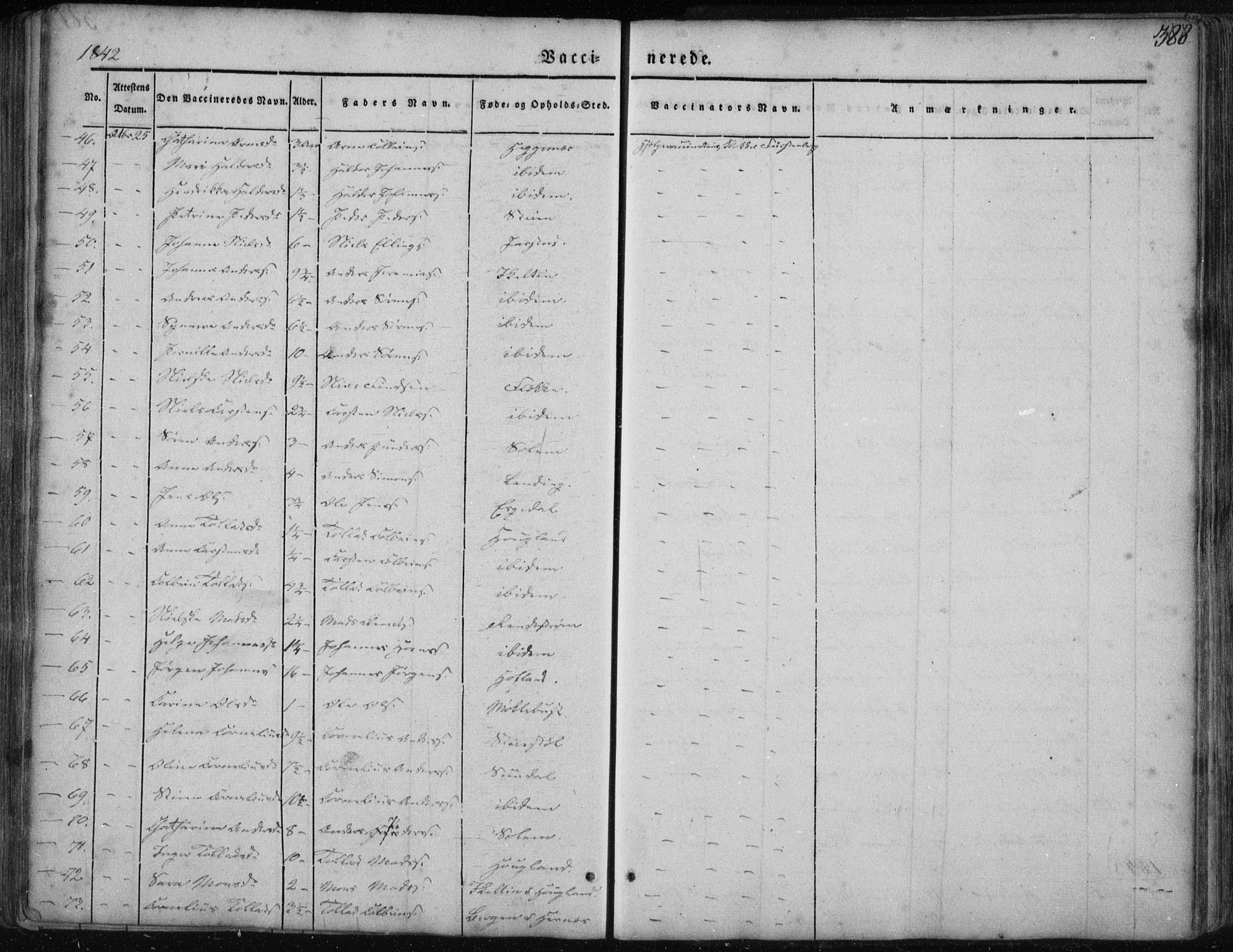 Fjaler sokneprestembete, AV/SAB-A-79801/H/Haa/Haaa/L0006: Parish register (official) no. A 6, 1835-1884, p. 388