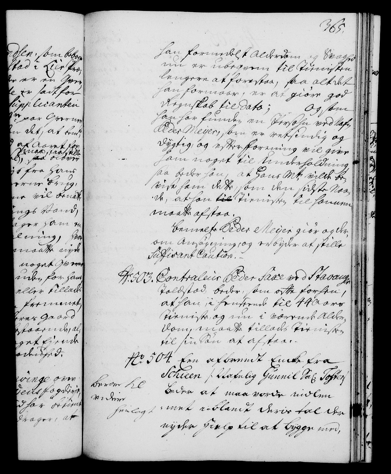 Rentekammeret, Kammerkanselliet, AV/RA-EA-3111/G/Gh/Gha/L0015: Norsk ekstraktmemorialprotokoll (merket RK 53.60), 1733, p. 365