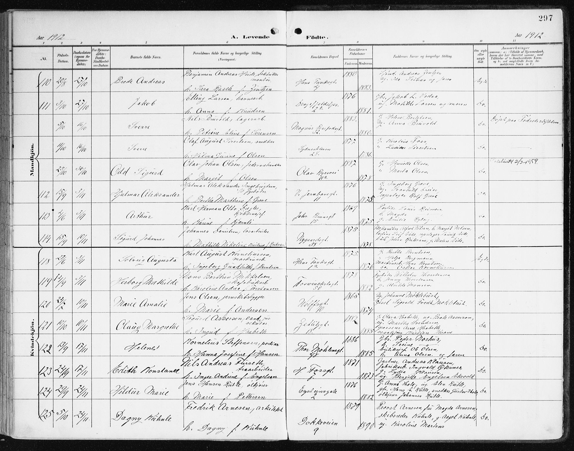 Johanneskirken sokneprestembete, AV/SAB-A-76001/H/Haa/L0002: Parish register (official) no. A 2, 1900-1912, p. 297