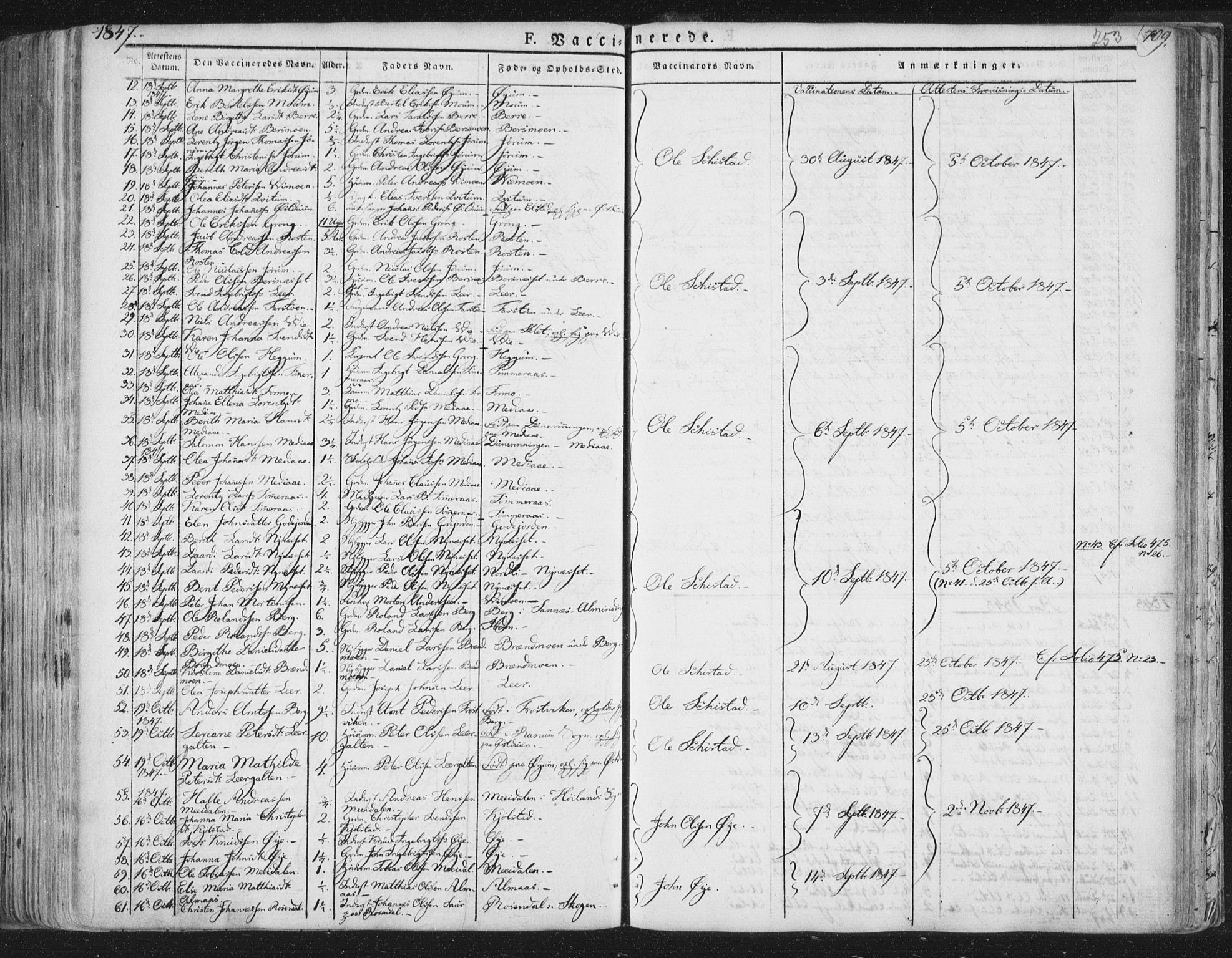 Ministerialprotokoller, klokkerbøker og fødselsregistre - Nord-Trøndelag, SAT/A-1458/758/L0513: Parish register (official) no. 758A02 /1, 1839-1868, p. 253