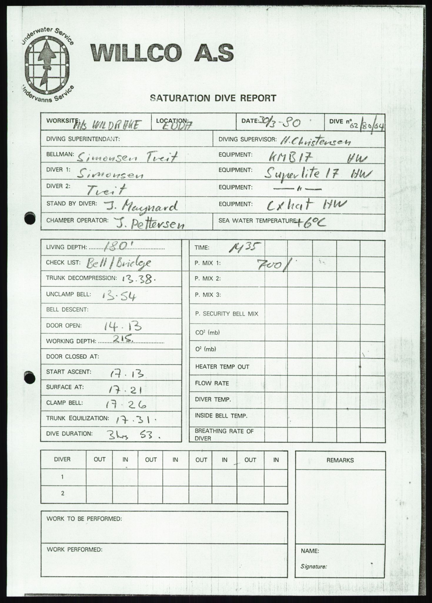 Justisdepartementet, Granskningskommisjonen ved Alexander Kielland-ulykken 27.3.1980, AV/RA-S-1165/D/L0018: R Feltopprydning (Doku.liste + R2, R4-R6 av 6), 1980-1981, p. 84