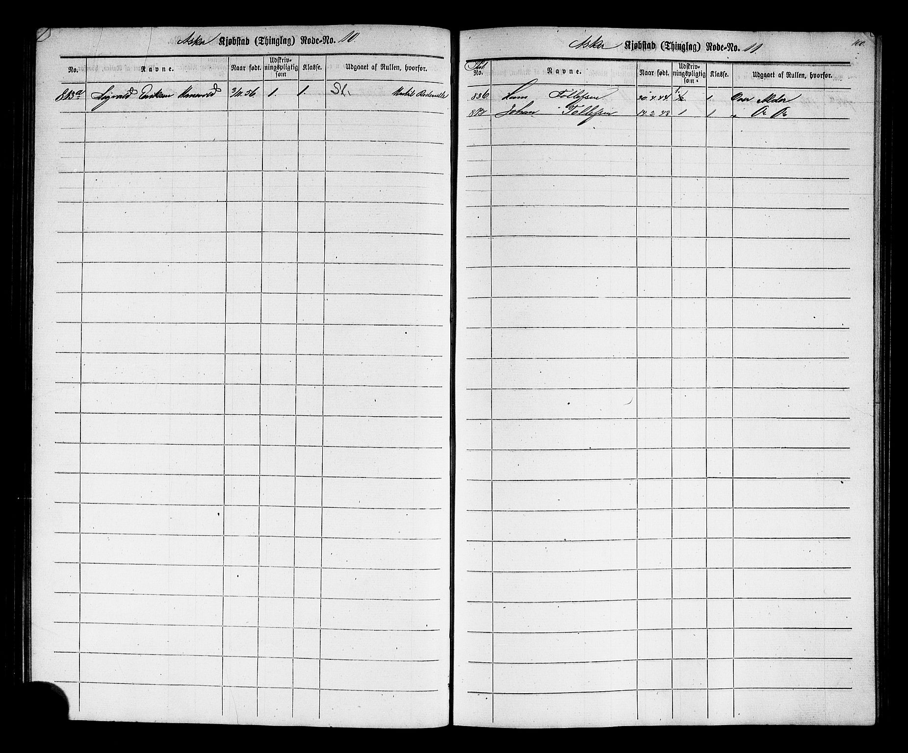 Oslo mønstringskontor, SAO/A-10569g/F/Fc/Fcc/L0001: Utskrivningsregisterrulle, 1860, p. 103