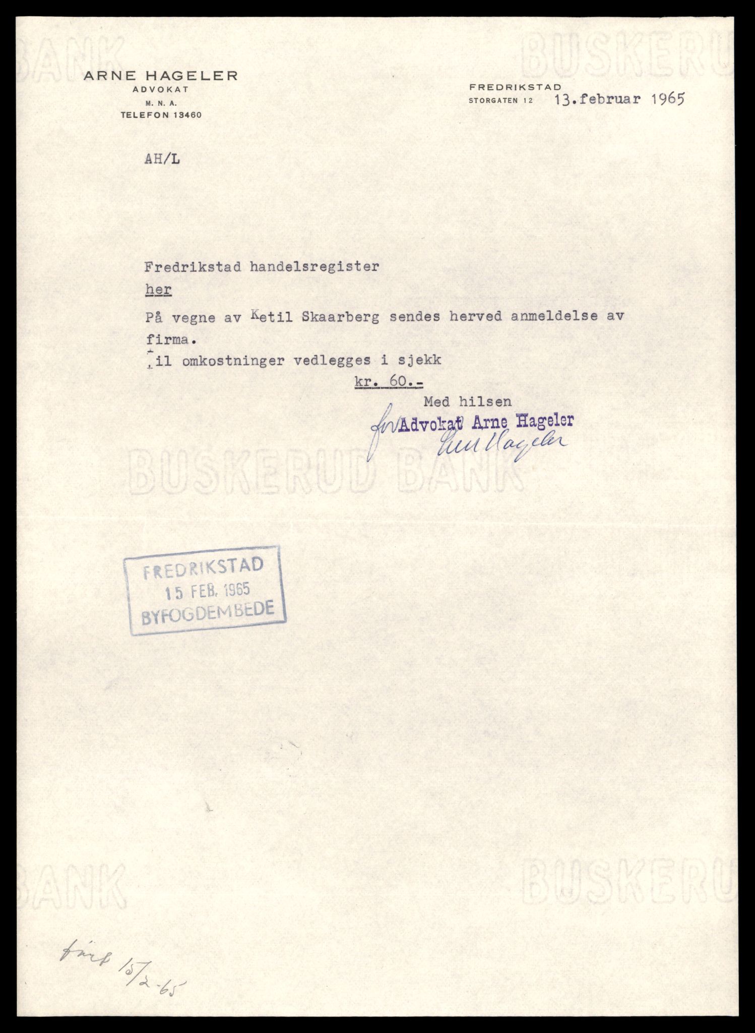 Fredrikstad tingrett, SAT/A-10473/K/Kb/Kbb/L0024: Enkeltmannsforetak, aksjeselskap og andelslag, Hen-Ht, 1944-1990, p. 1
