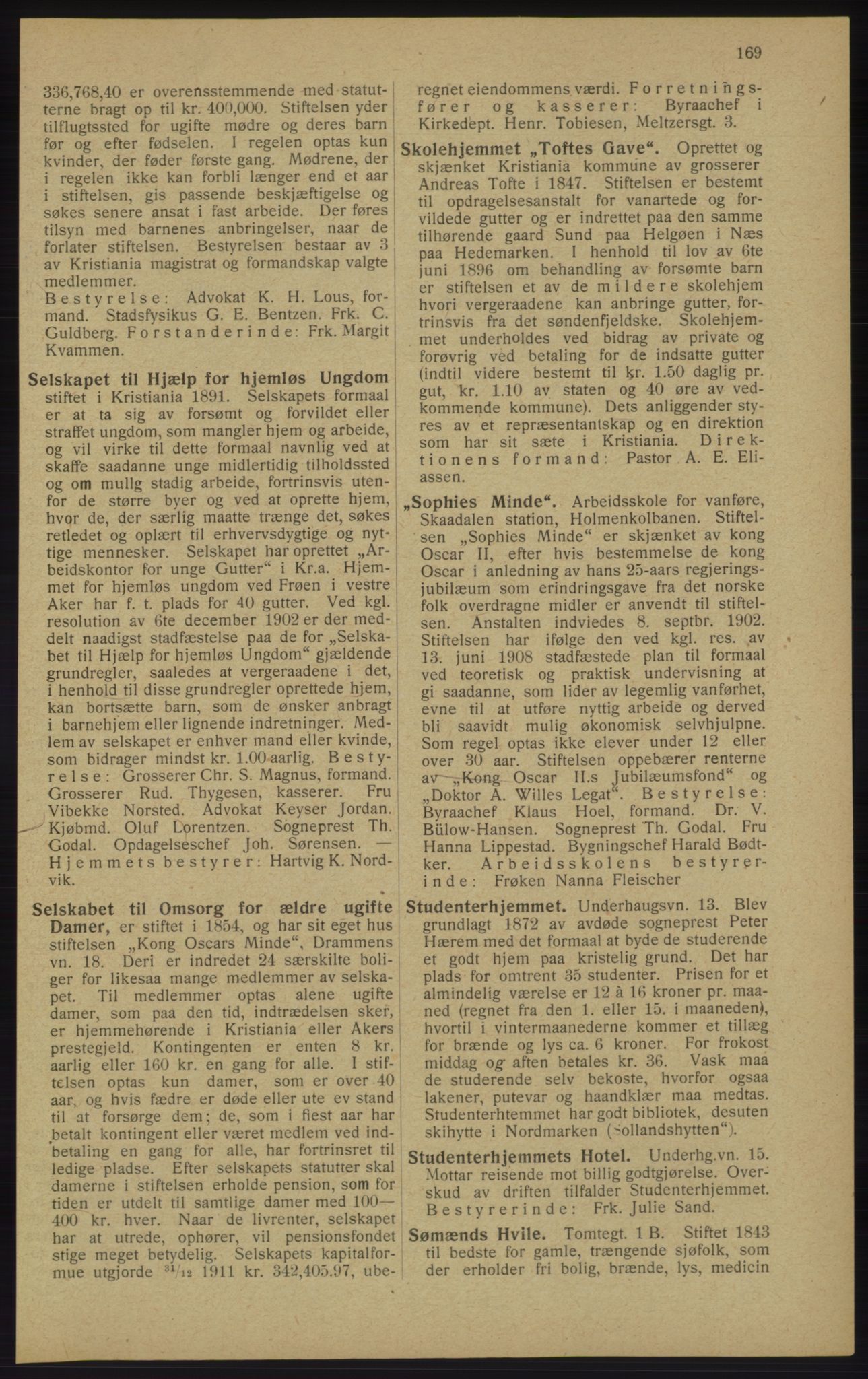 Kristiania/Oslo adressebok, PUBL/-, 1913, p. 171