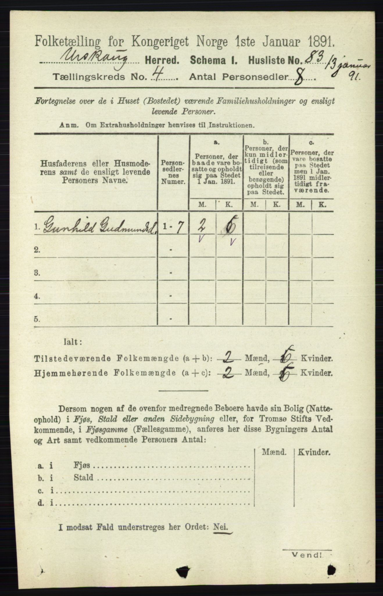 RA, 1891 census for 0224 Aurskog, 1891, p. 1480