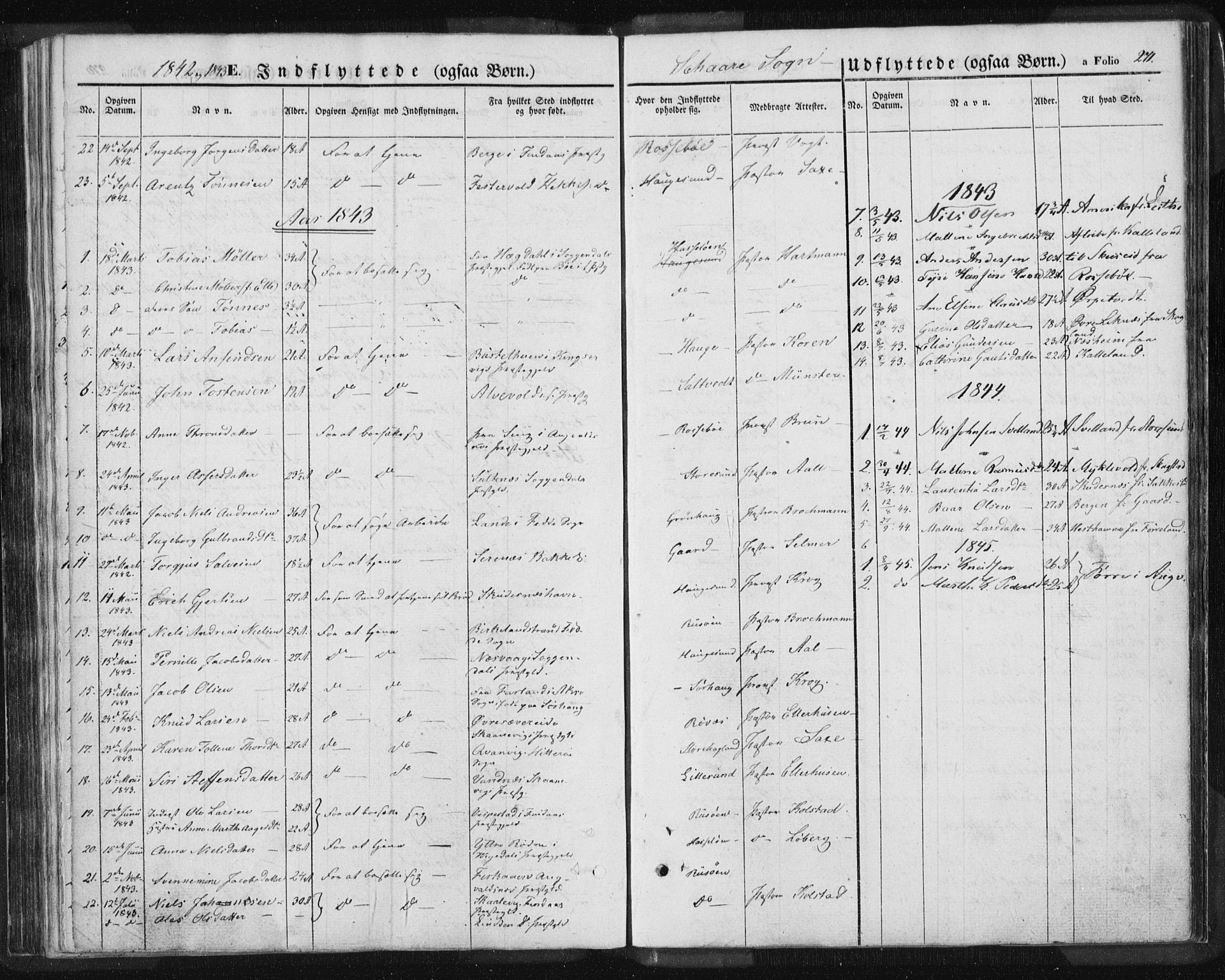Torvastad sokneprestkontor, SAST/A -101857/H/Ha/Haa/L0006: Parish register (official) no. A 6, 1836-1847, p. 271