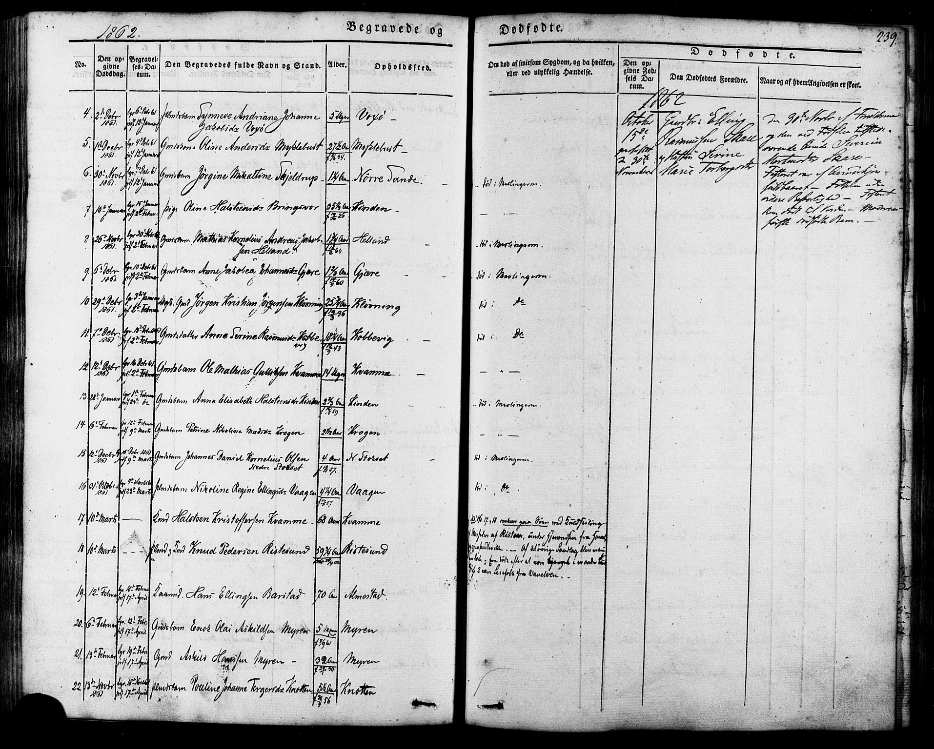 Ministerialprotokoller, klokkerbøker og fødselsregistre - Møre og Romsdal, AV/SAT-A-1454/503/L0034: Parish register (official) no. 503A02, 1841-1884, p. 239