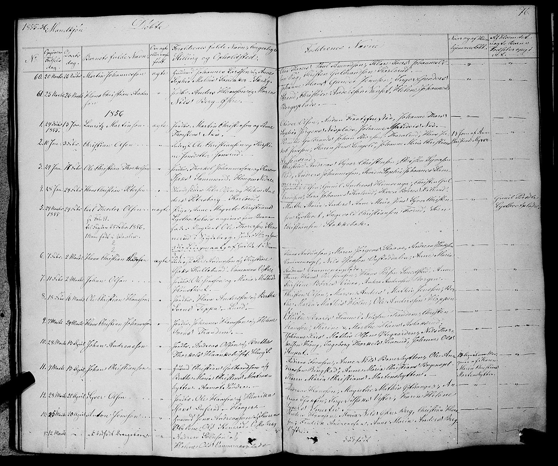 Skiptvet prestekontor Kirkebøker, AV/SAO-A-20009/F/Fa/L0006: Parish register (official) no. 6, 1839-1860, p. 76