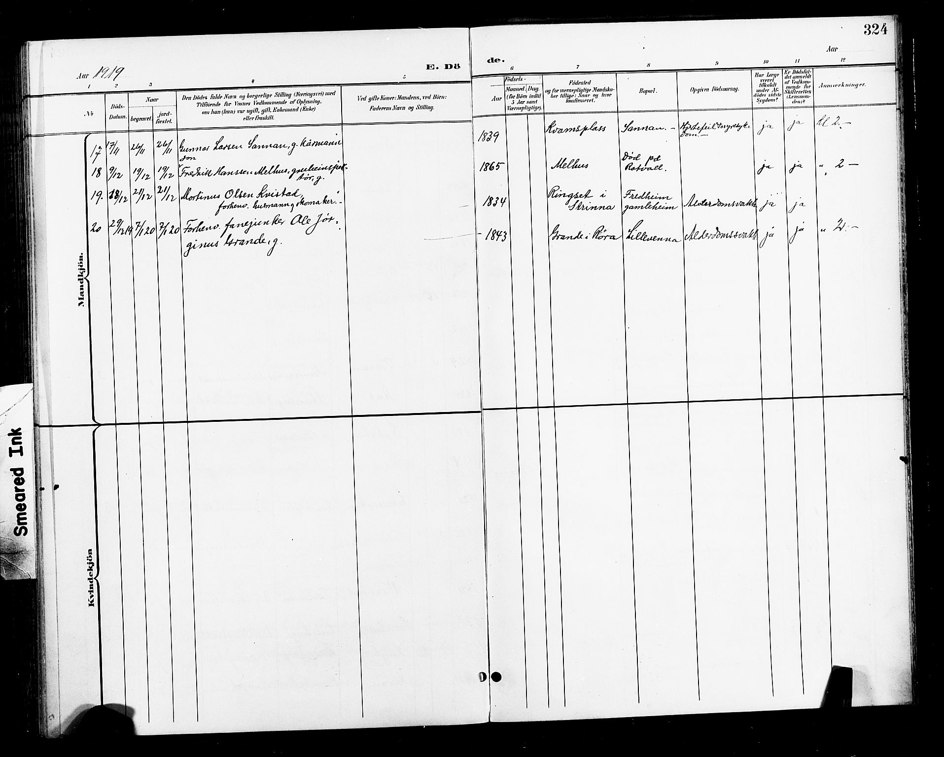 Ministerialprotokoller, klokkerbøker og fødselsregistre - Nord-Trøndelag, AV/SAT-A-1458/730/L0302: Parish register (copy) no. 730C05, 1898-1924, p. 324