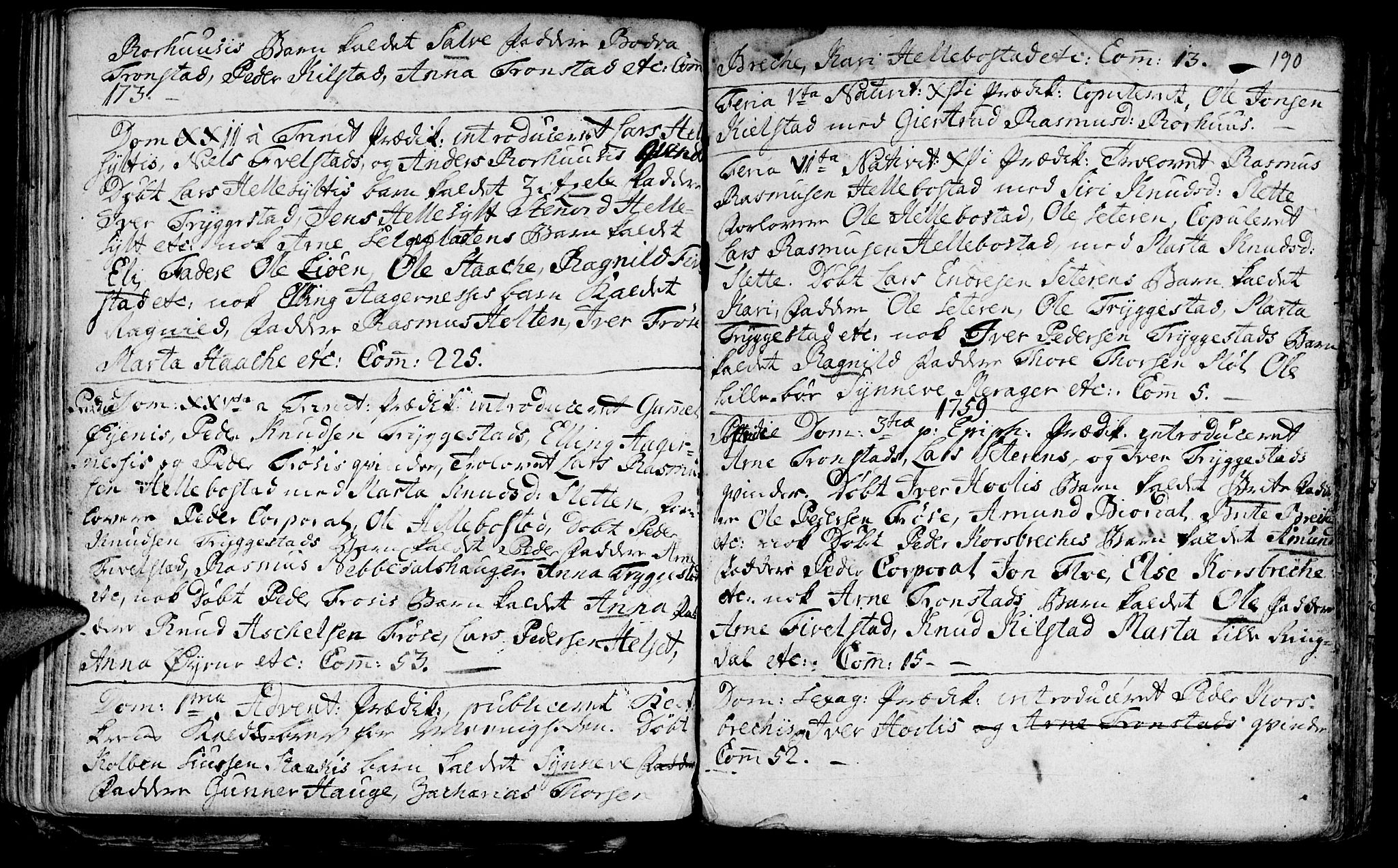 Ministerialprotokoller, klokkerbøker og fødselsregistre - Møre og Romsdal, AV/SAT-A-1454/519/L0241: Parish register (official) no. 519A01 /2, 1736-1760, p. 190