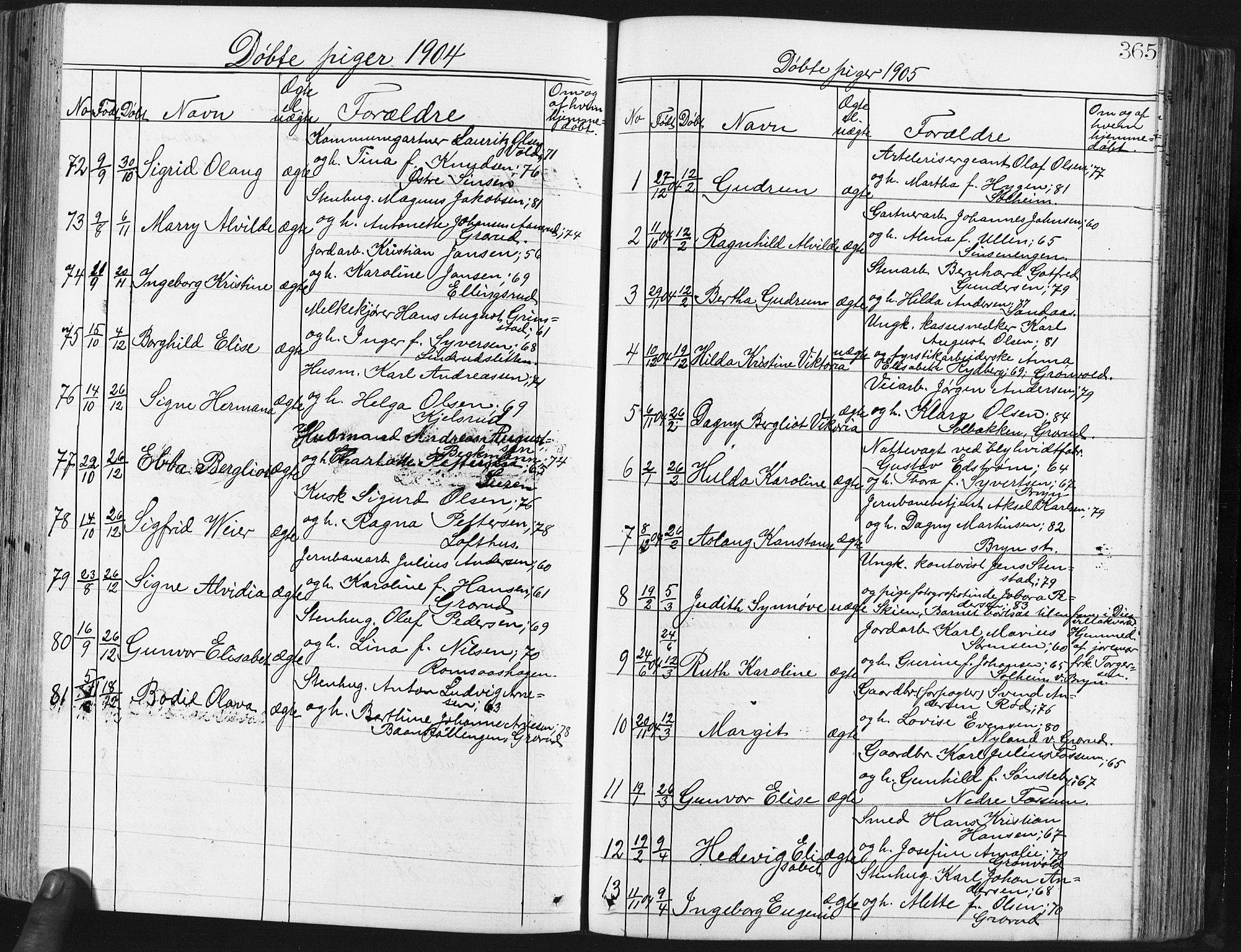 Østre Aker prestekontor Kirkebøker, SAO/A-10840/G/Ga/L0003: Parish register (copy) no. I 3, 1868-1913, p. 365