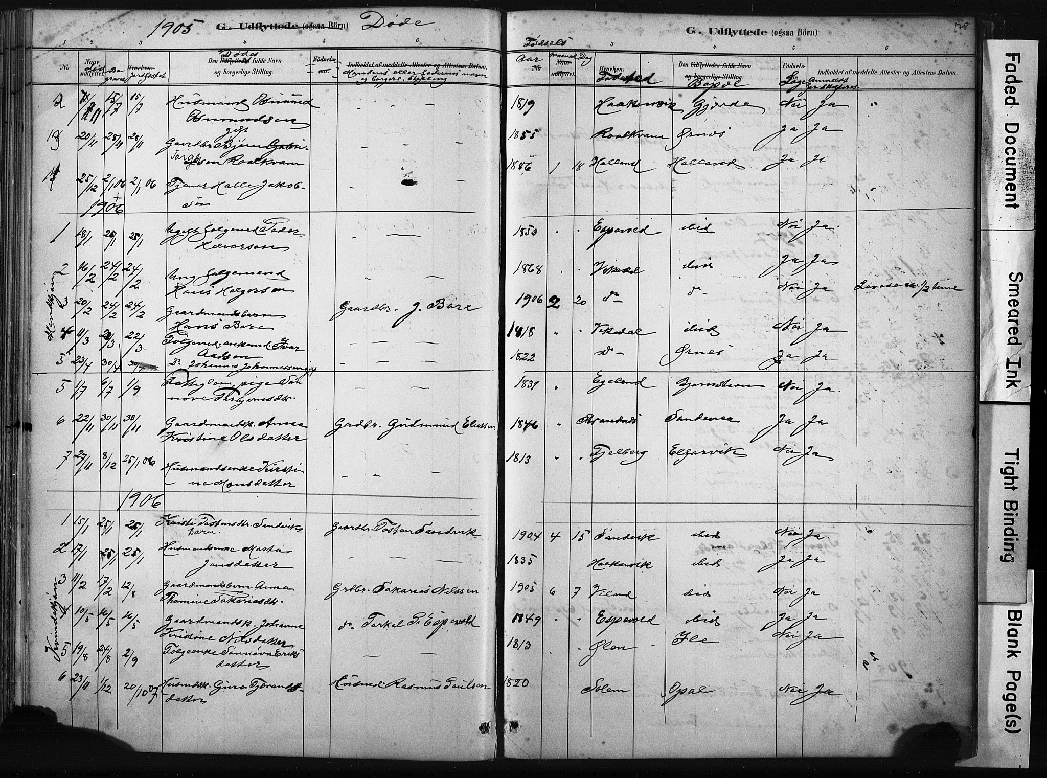 Vikedal sokneprestkontor, SAST/A-101840/01/IV: Parish register (official) no. A 10, 1884-1907, p. 178