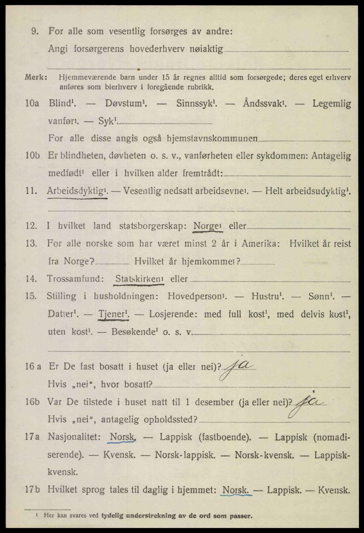 SAT, 1920 census for Gildeskål, 1920, p. 5813