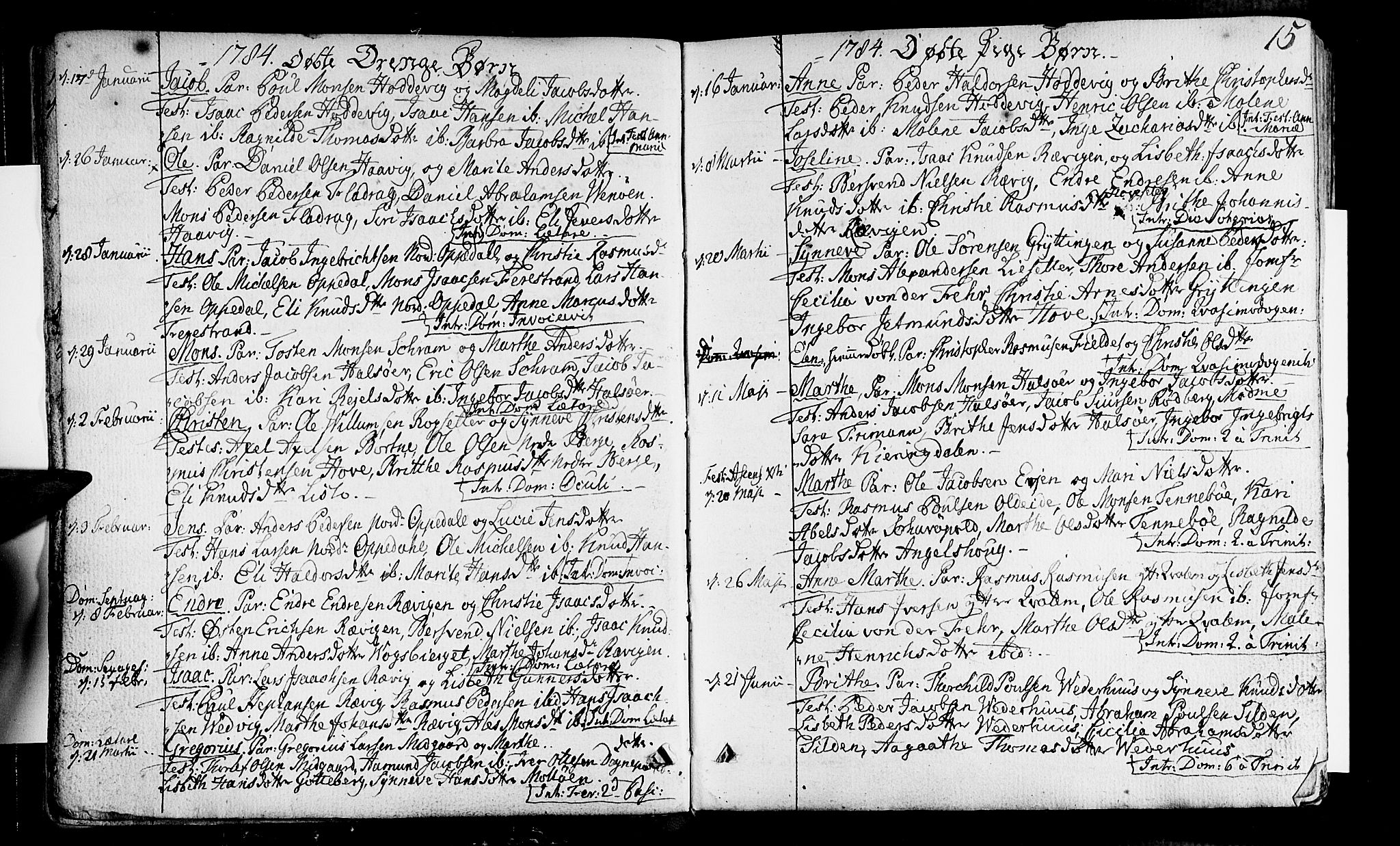 Selje sokneprestembete, AV/SAB-A-99938/H/Ha/Haa/Haaa: Parish register (official) no. A 6, 1782-1806, p. 15