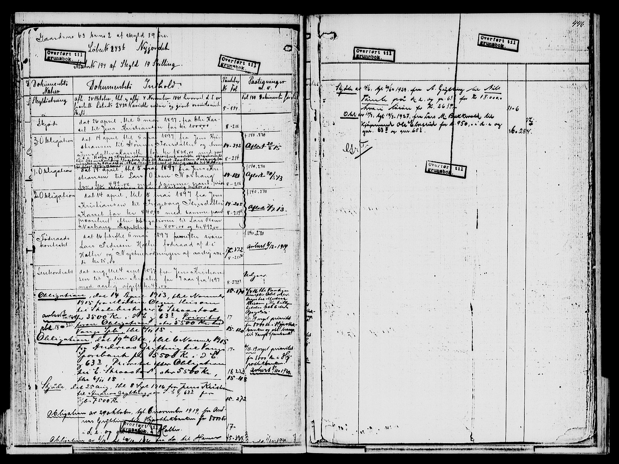 Nord-Hedmark sorenskriveri, SAH/TING-012/H/Ha/Had/Hade/L0001B: Mortgage register no. 4.1b, 1871-1940, p. 446