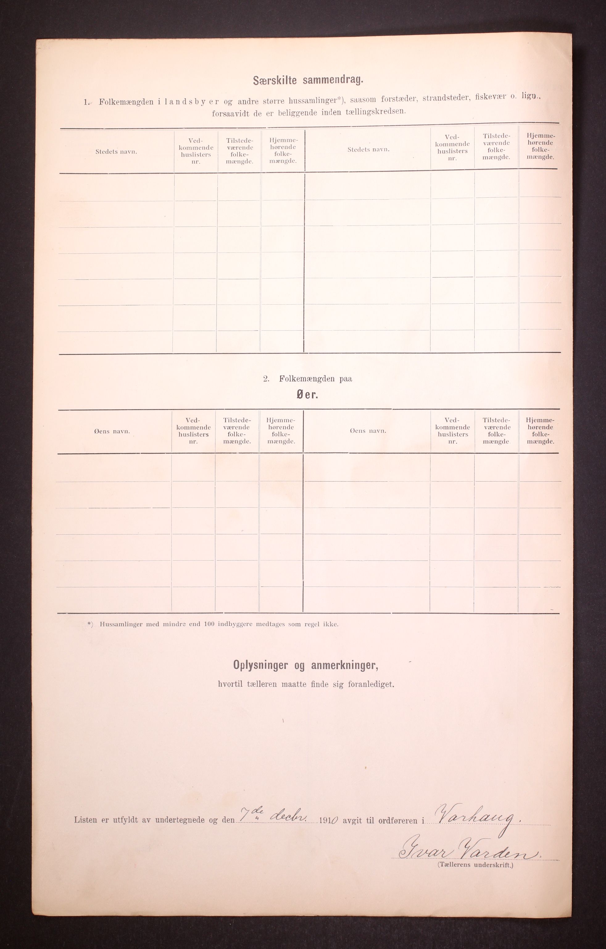 RA, 1910 census for Varhaug, 1910, p. 15