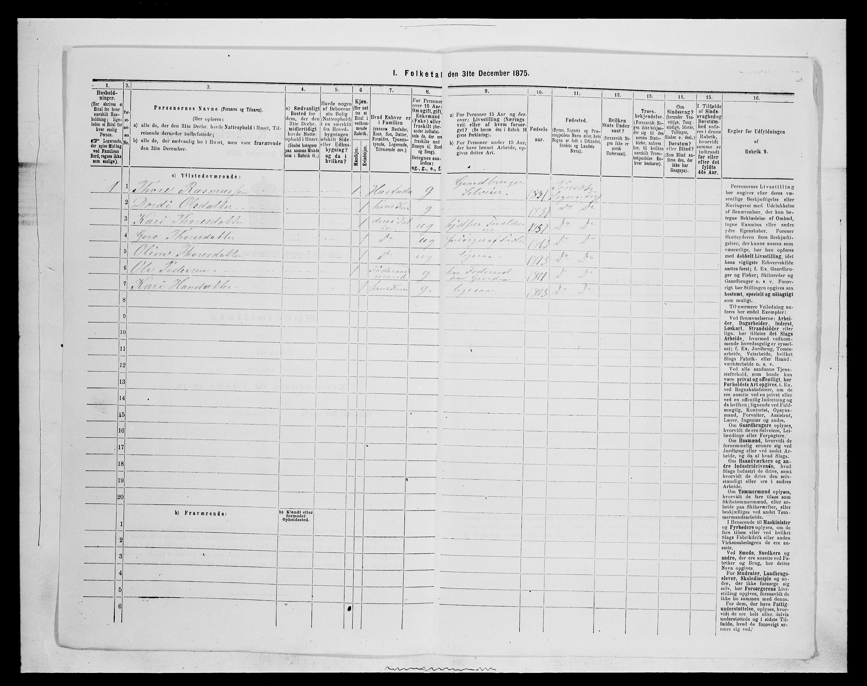 SAH, 1875 census for 0437P Tynset, 1875, p. 903