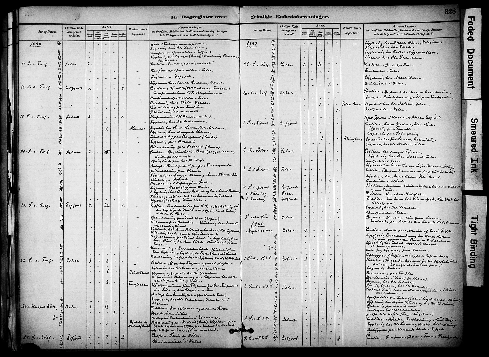 Jelsa sokneprestkontor, AV/SAST-A-101842/01/IV: Parish register (official) no. A 10, 1884-1906, p. 329