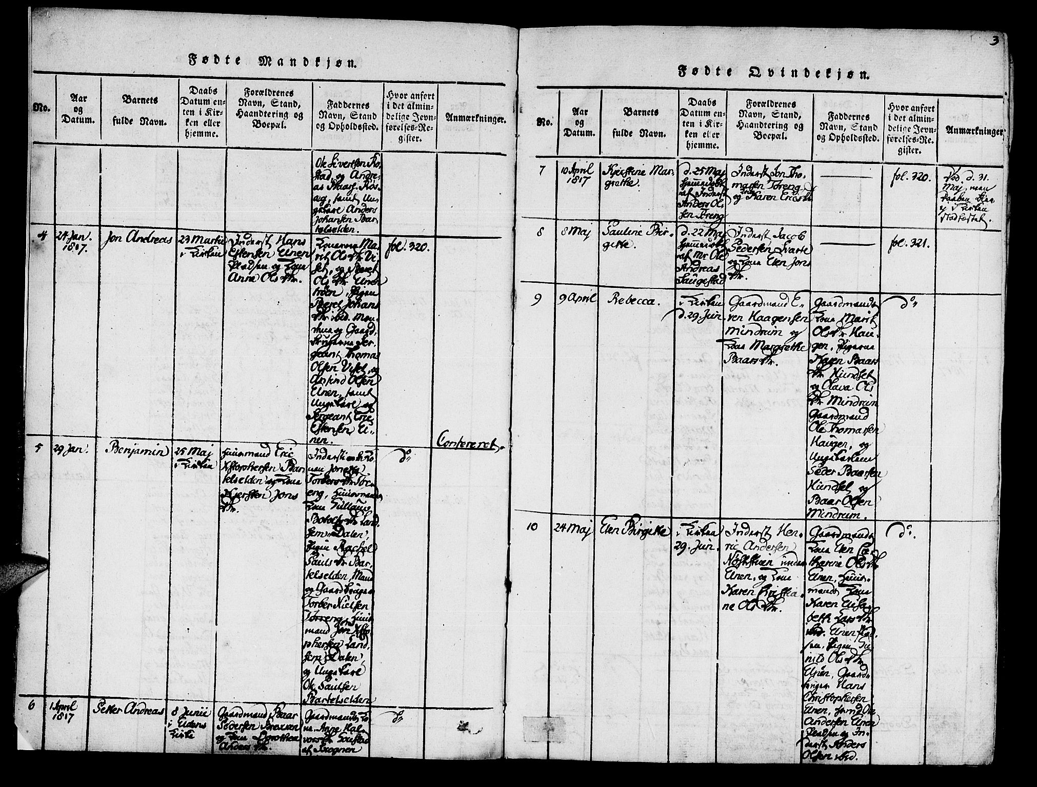 Ministerialprotokoller, klokkerbøker og fødselsregistre - Nord-Trøndelag, AV/SAT-A-1458/741/L0387: Parish register (official) no. 741A03 /1, 1817-1822, p. 3