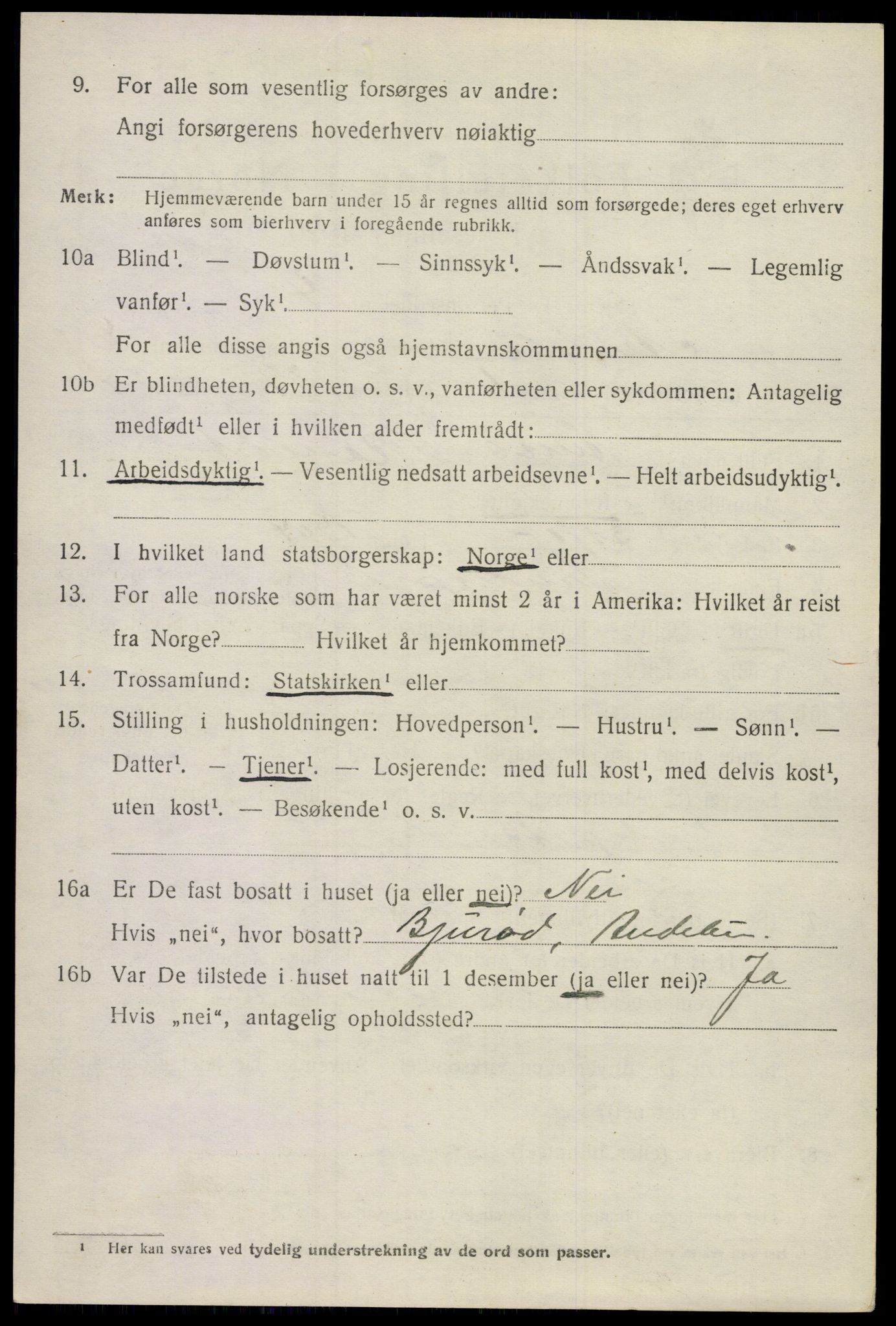 SAKO, 1920 census for Andebu, 1920, p. 2857